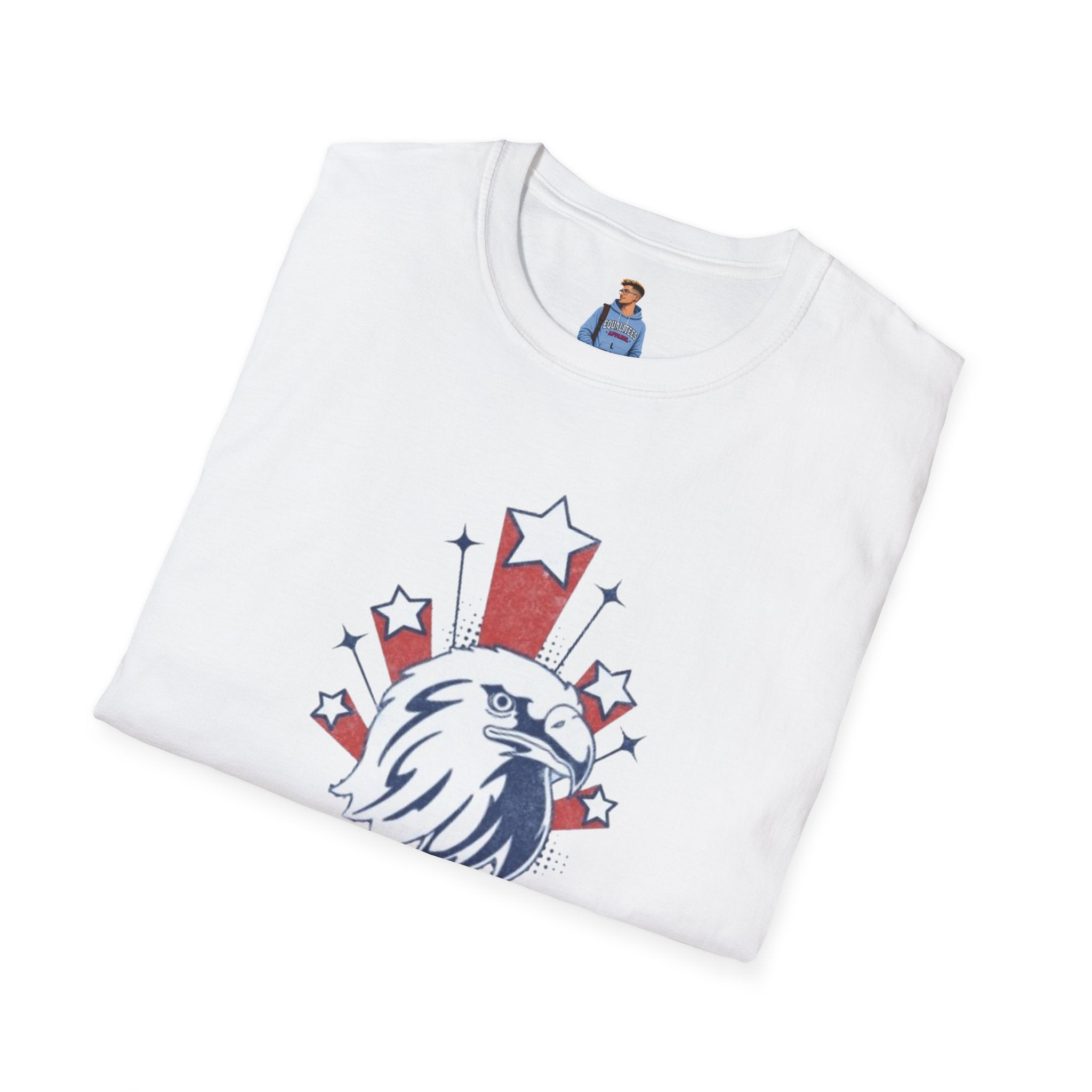 Camiseta unisex de estilo suave de los Patriotas Rojos de Americans Against MAGA