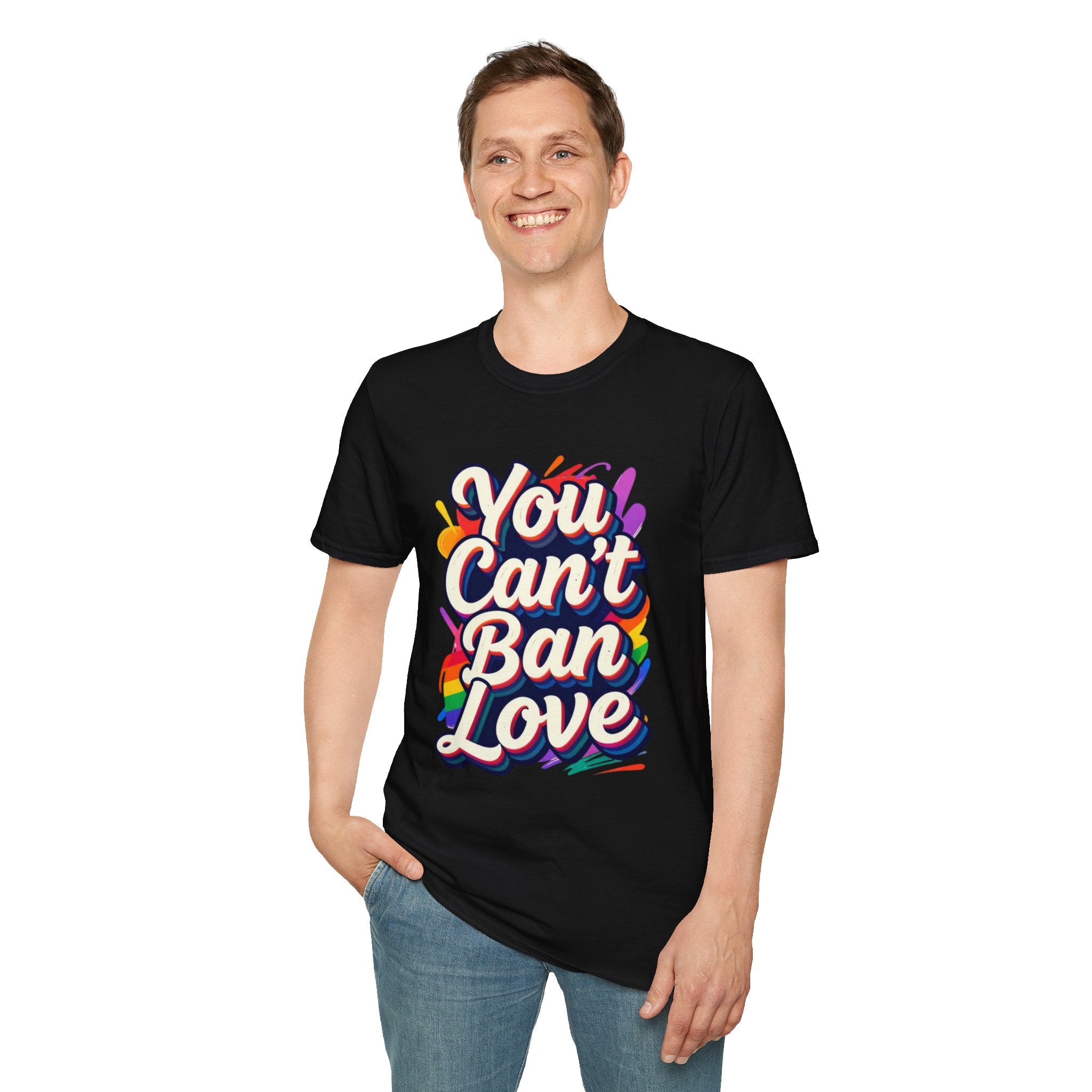 You Can't Ban Love T‑Shirt — Rainbow LGBTQ+ Pride Graphic Tee