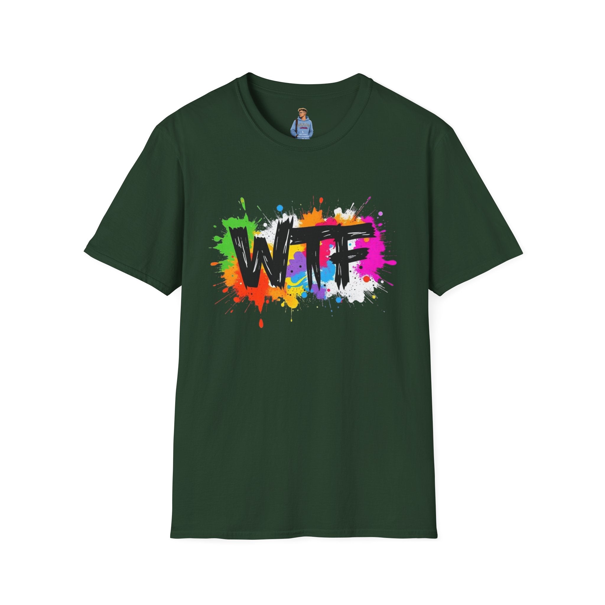 Bold Rainbow WTF Color Splash T-Shirt