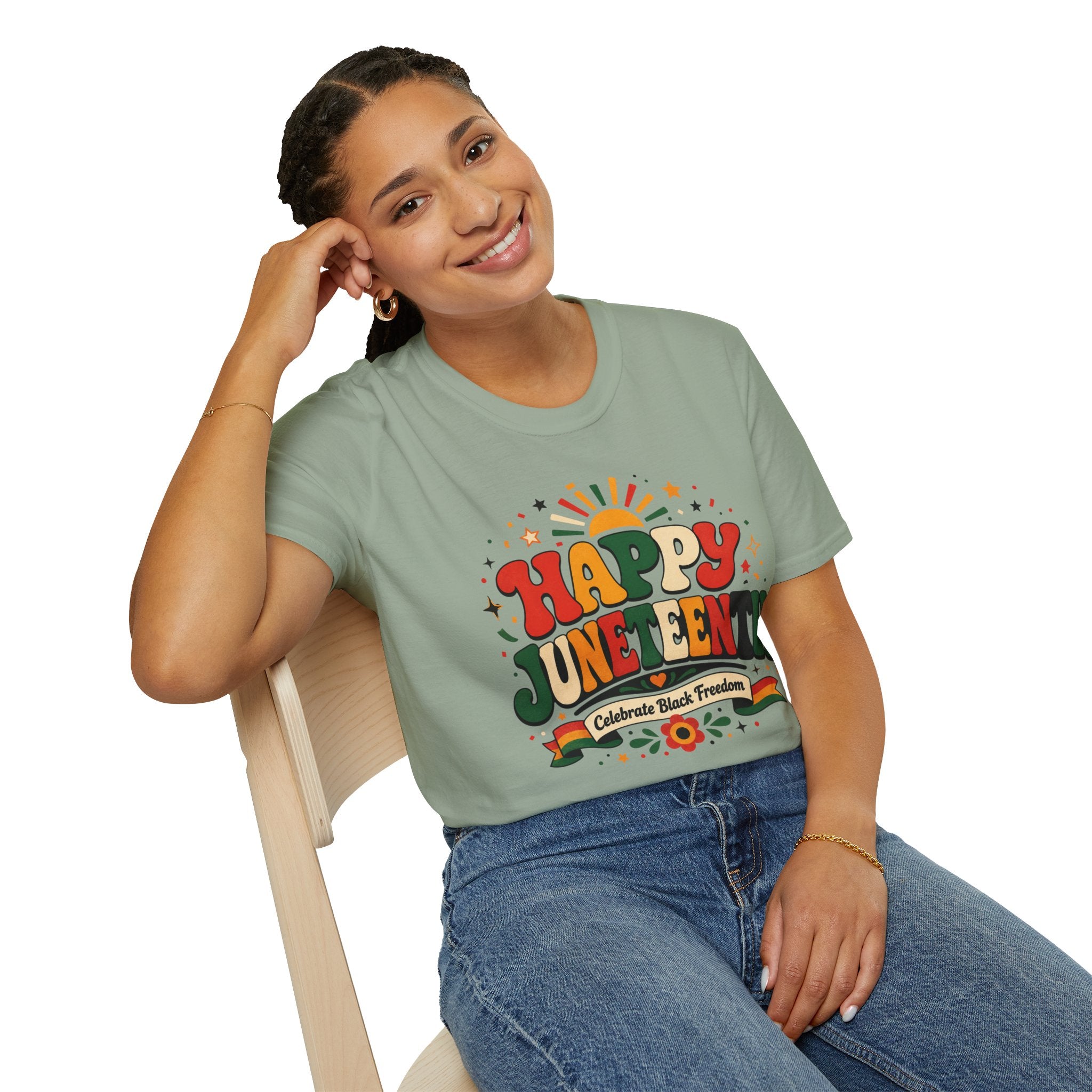 Juneteenth T-Shirt - "Happy Juneteenth" Retro Celebration Tee
