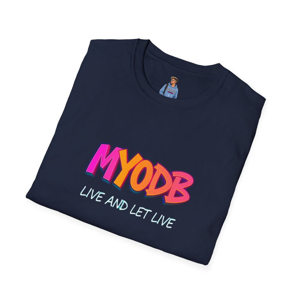 Camiseta MYODB "Vive y deja vivir" | Camiseta unisex de estilo suave | Ropa informal
