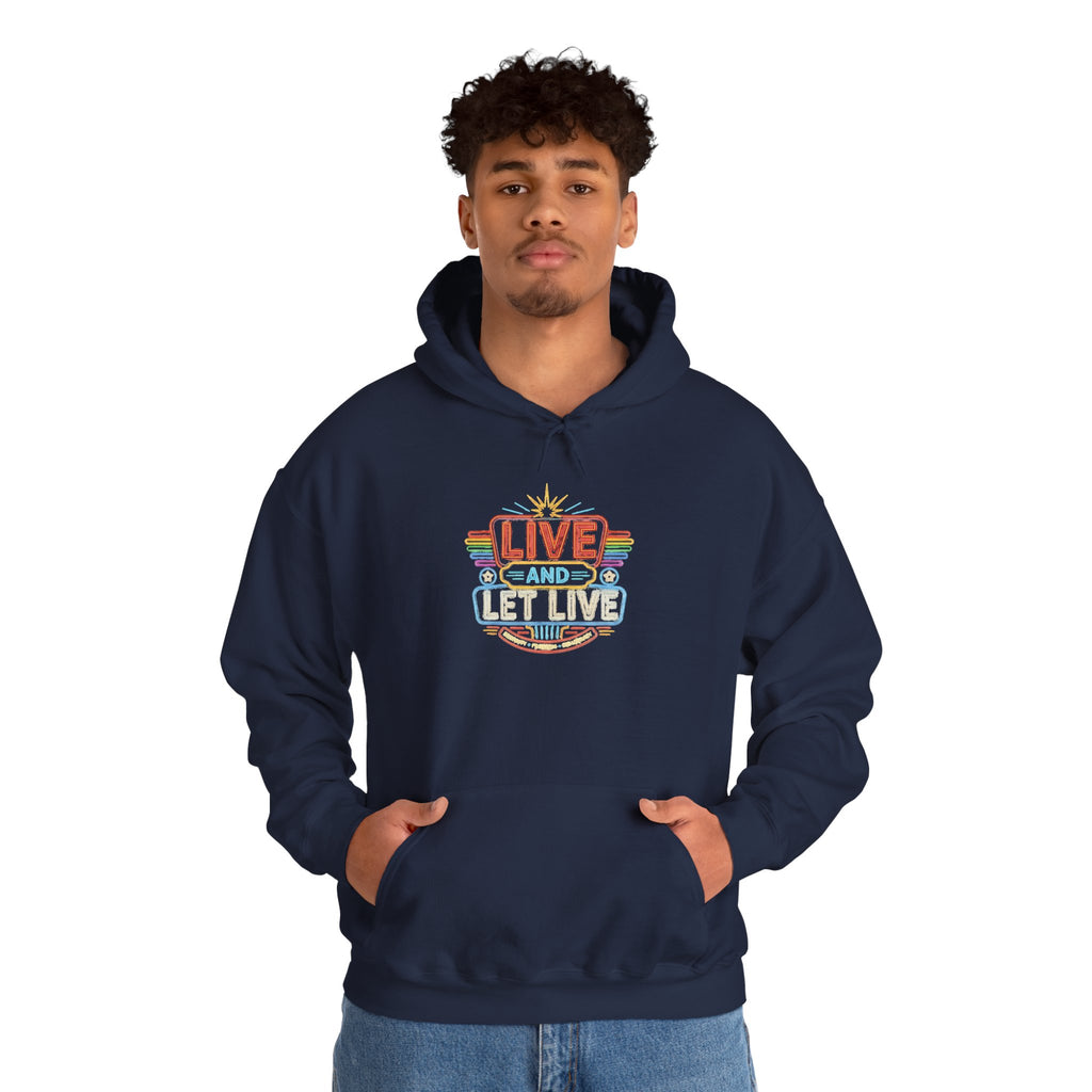 Live And Let Live Hoodie — Retro Peace Graphic Pullover