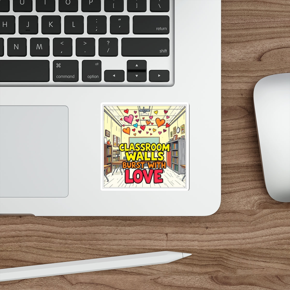 Classroom Walls Burst With Love Die-Cut Sticker - EqualiTees.Me