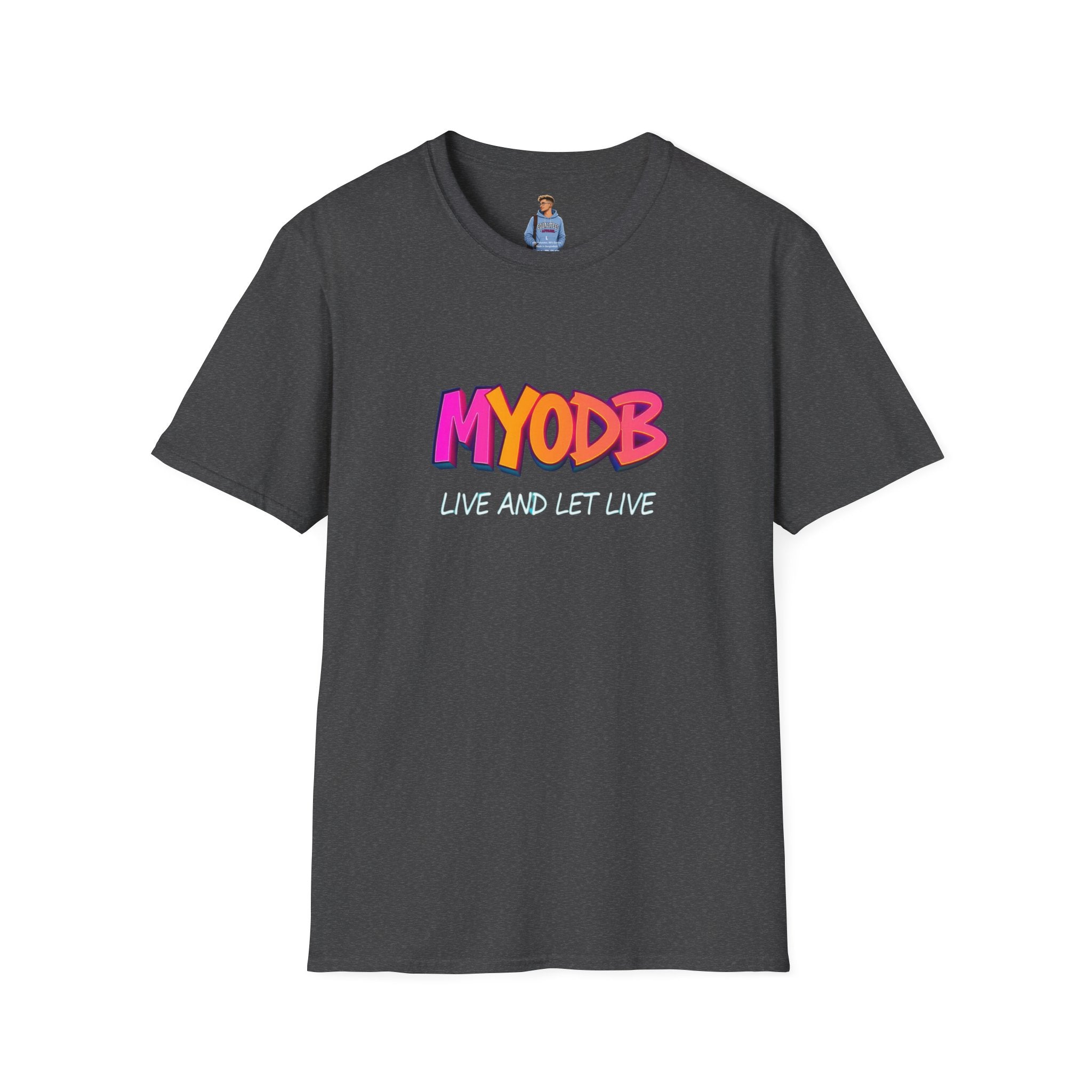 MYODB Live and Let Live T-Shirt | Unisex Softstyle Tee | Casual Streetwear