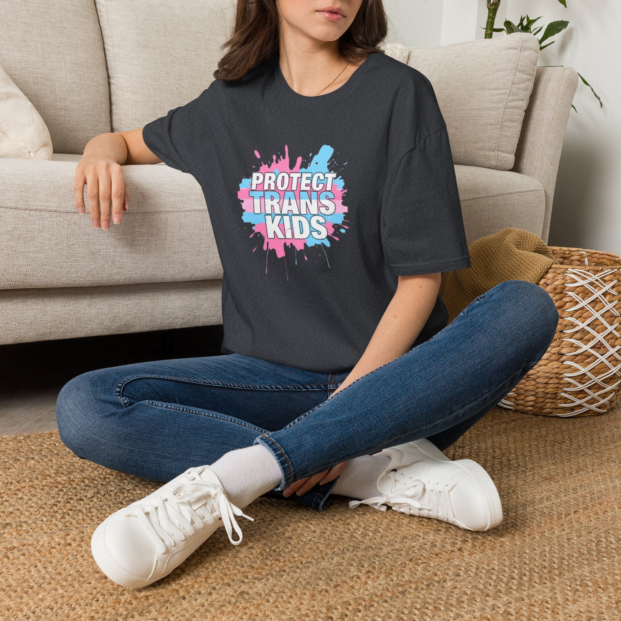 Camiseta unisex infantil "Protect Trans" - Ropa de apoyo LGBTQ+