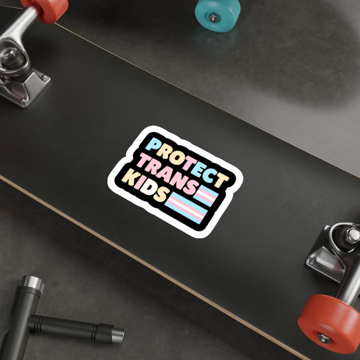 Die-Cut Stickers - Protect Trans Kids Sticker - EqualiTees.Me