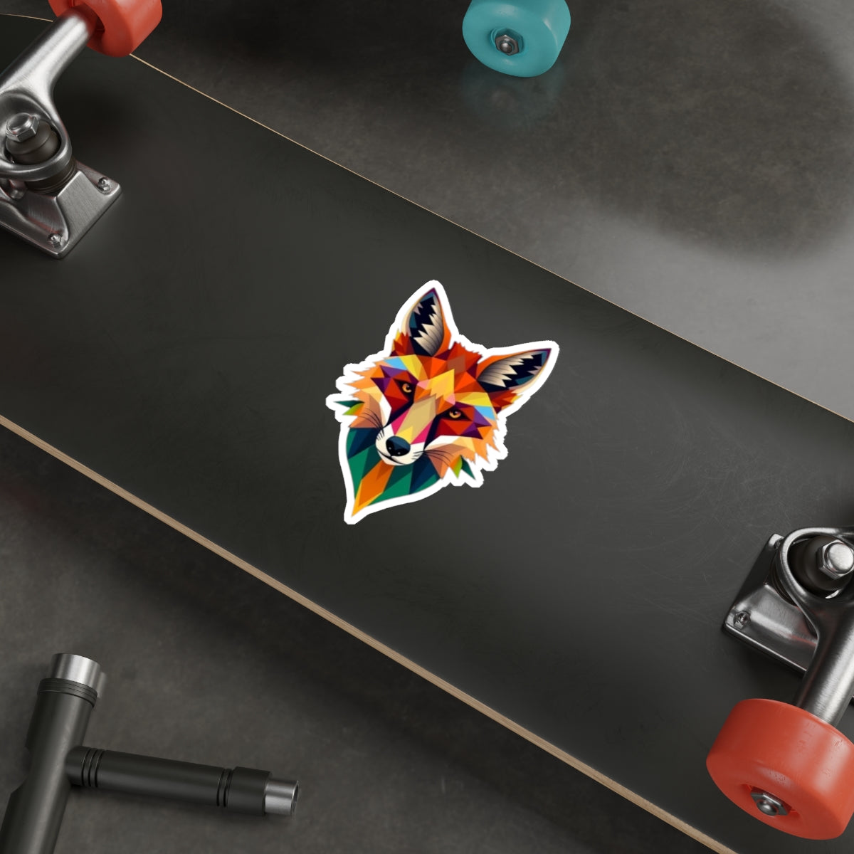Fractal Fox Die-Cut Sticker - EqualiTees.Me