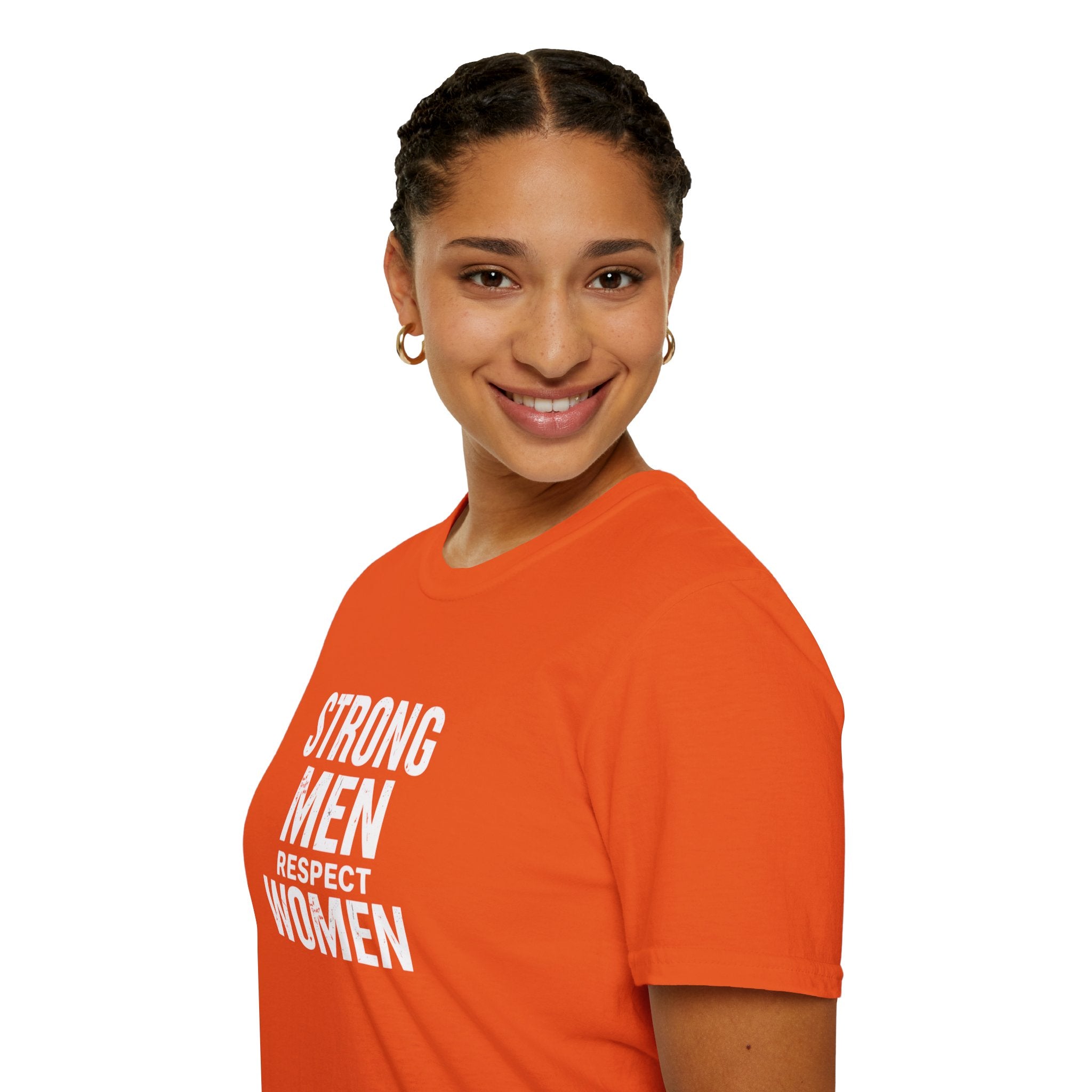 Strong Men Respect Women Statement Tee Unisex Softstyle T-Shirt