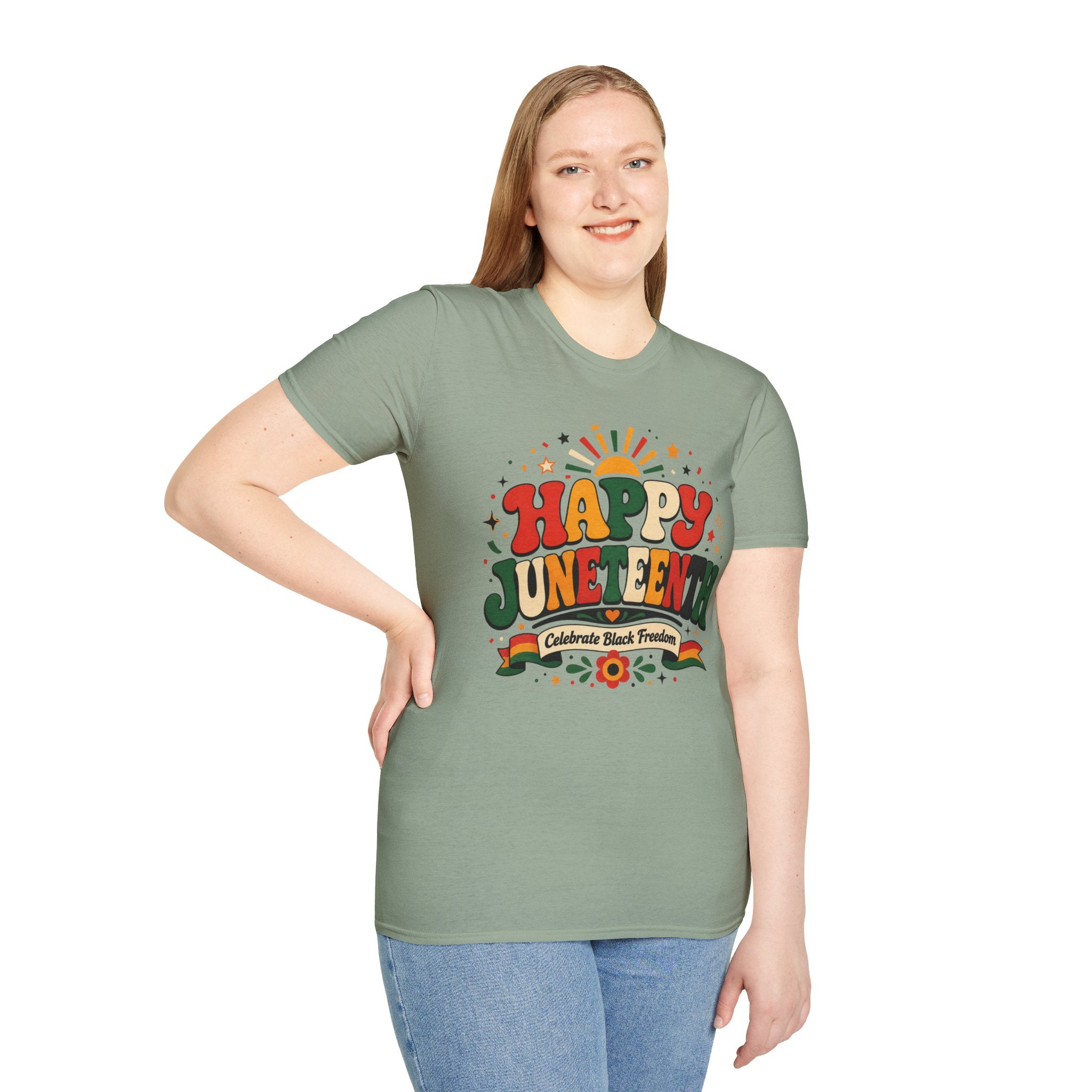 Juneteenth T-Shirt - "Happy Juneteenth" Retro Celebration Tee