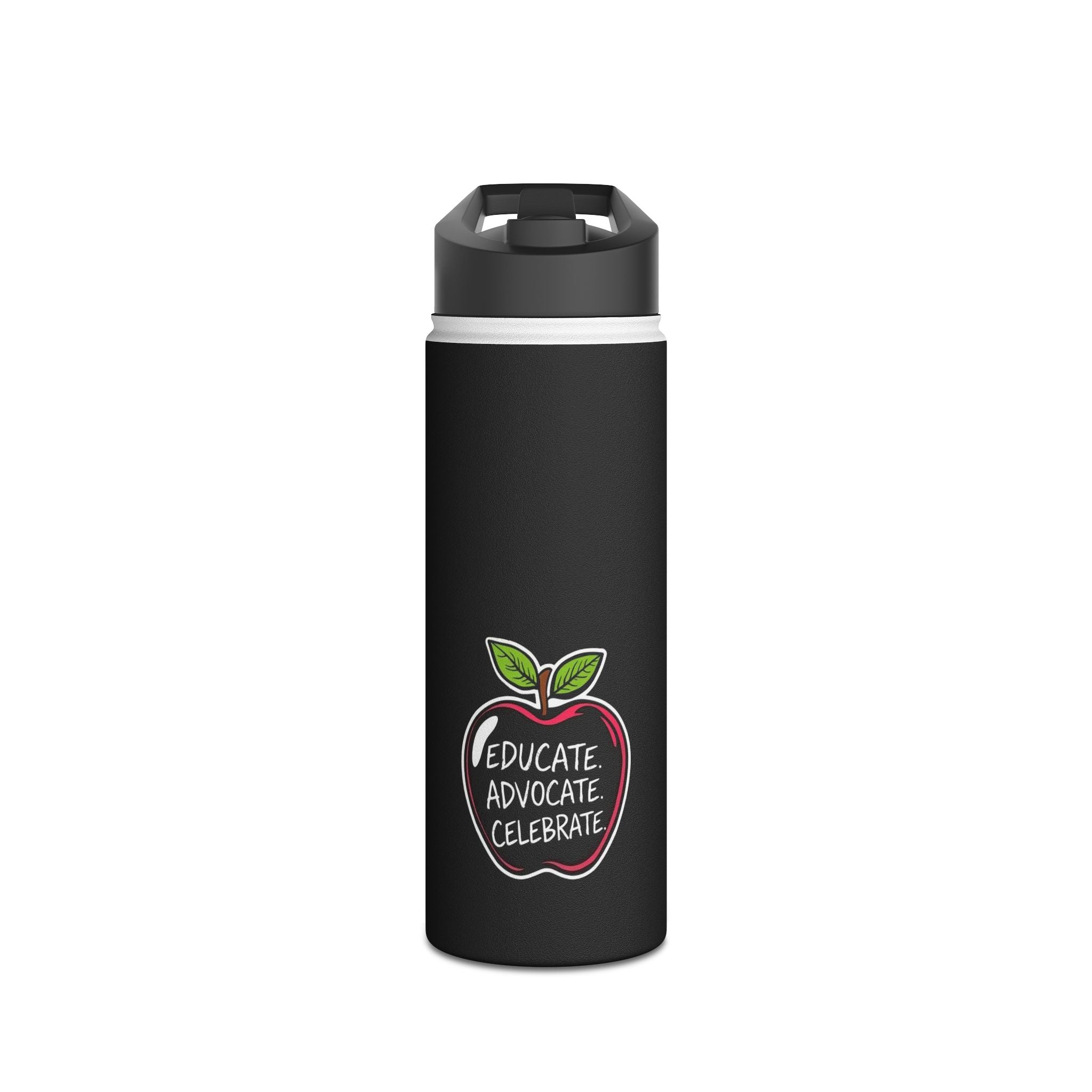 Teaching While Queer Stainless Steel Water Bottle - Perfect for Educators and Allies - EqualiTees.Me