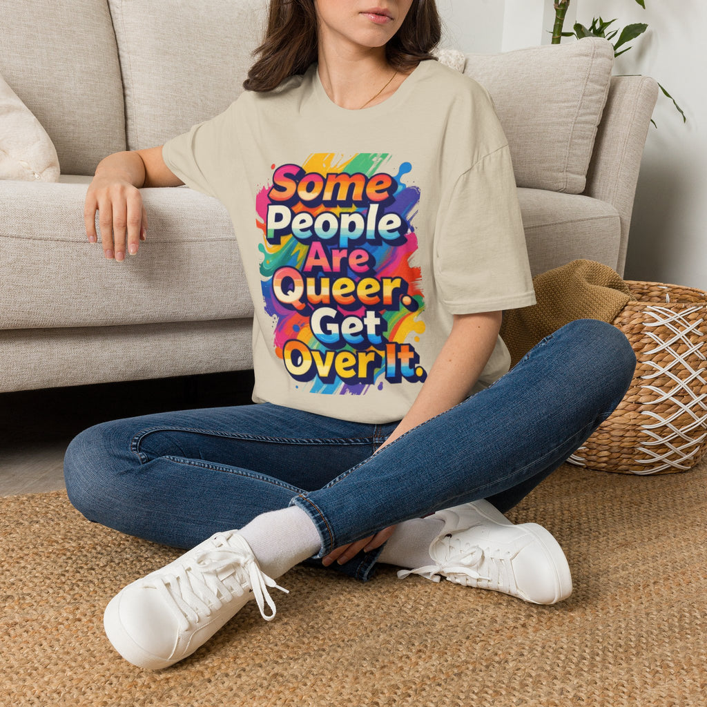 Some People Are Queer T-Shirt Rainbow Graphic