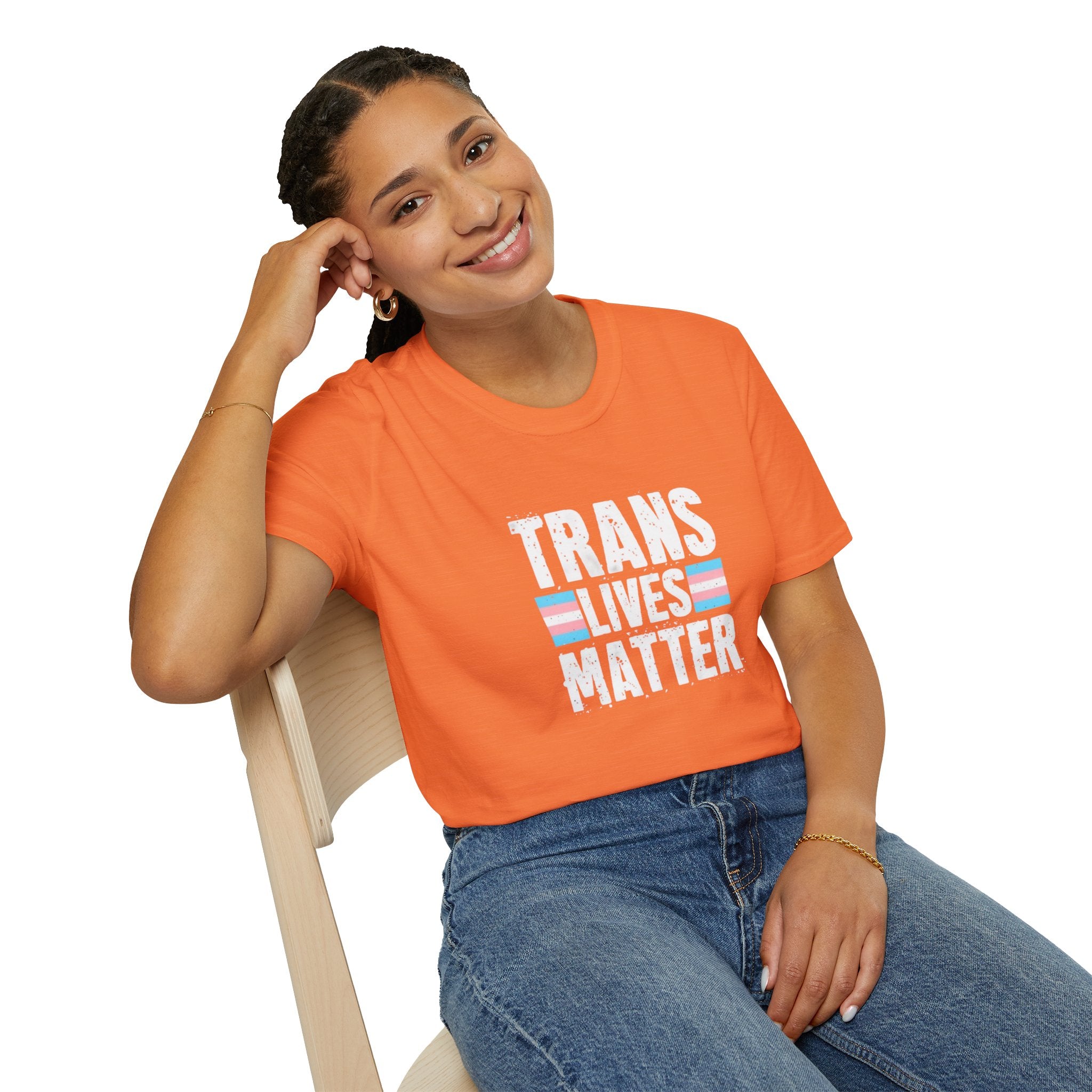 Trans Lives Matter Unisex Softstyle T-Shirt - Support LGBTQ+ Rights