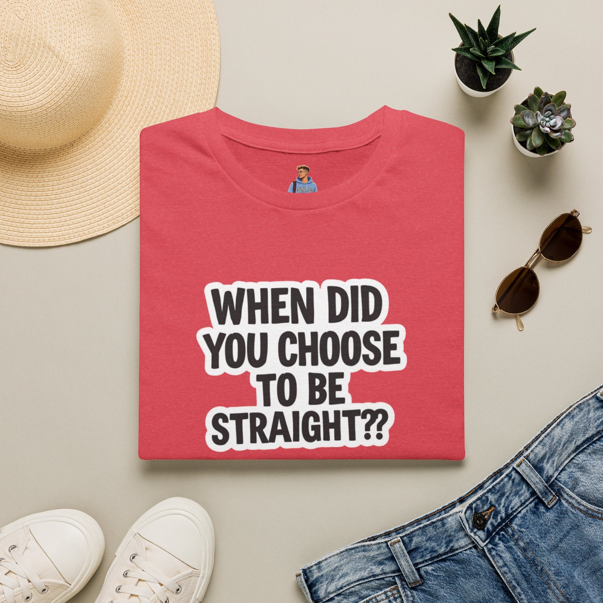 Camiseta unisex suave y divertida: "¿Cuándo elegiste ser heterosexual?"