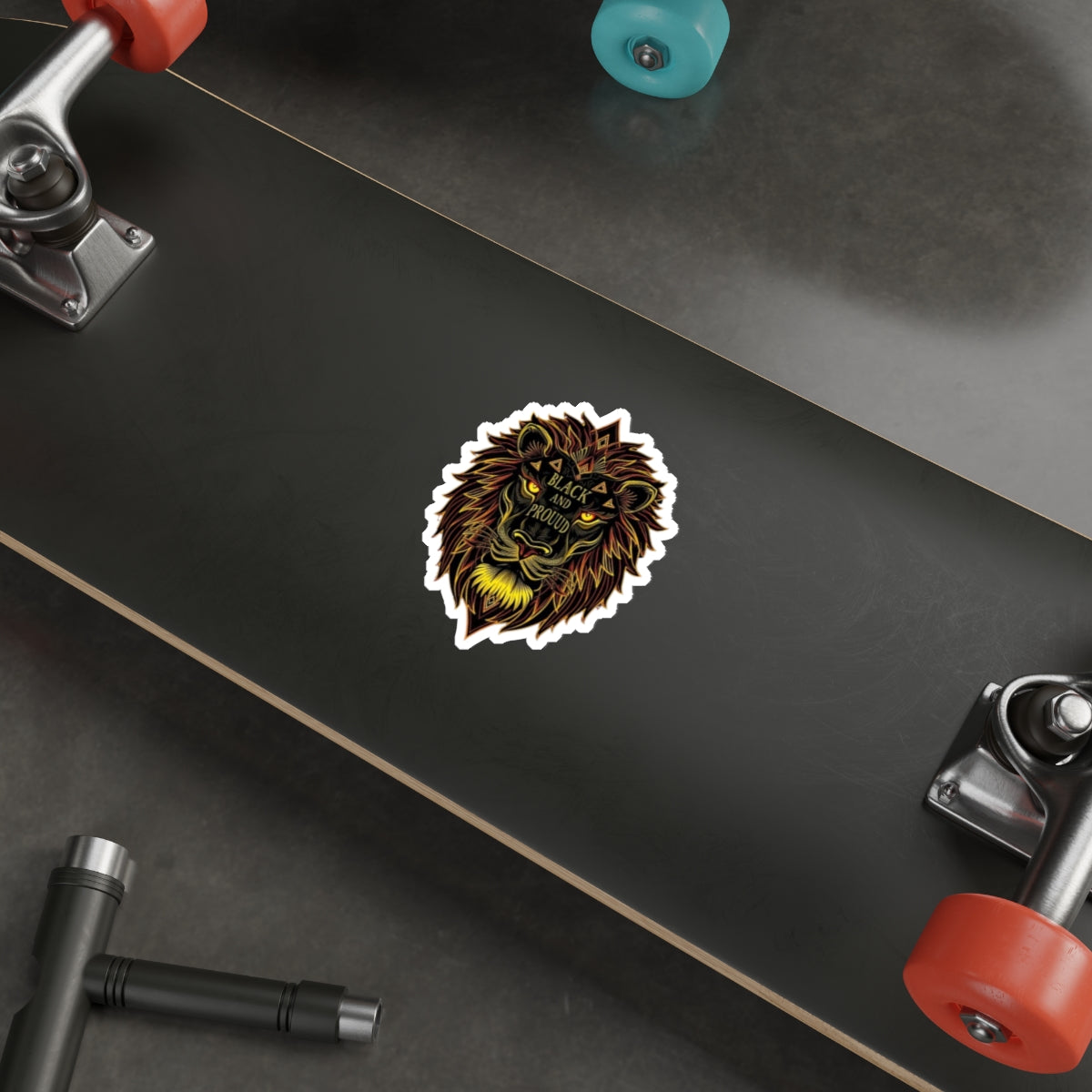Black And Proud Lion Sticker - EqualiTees.Me