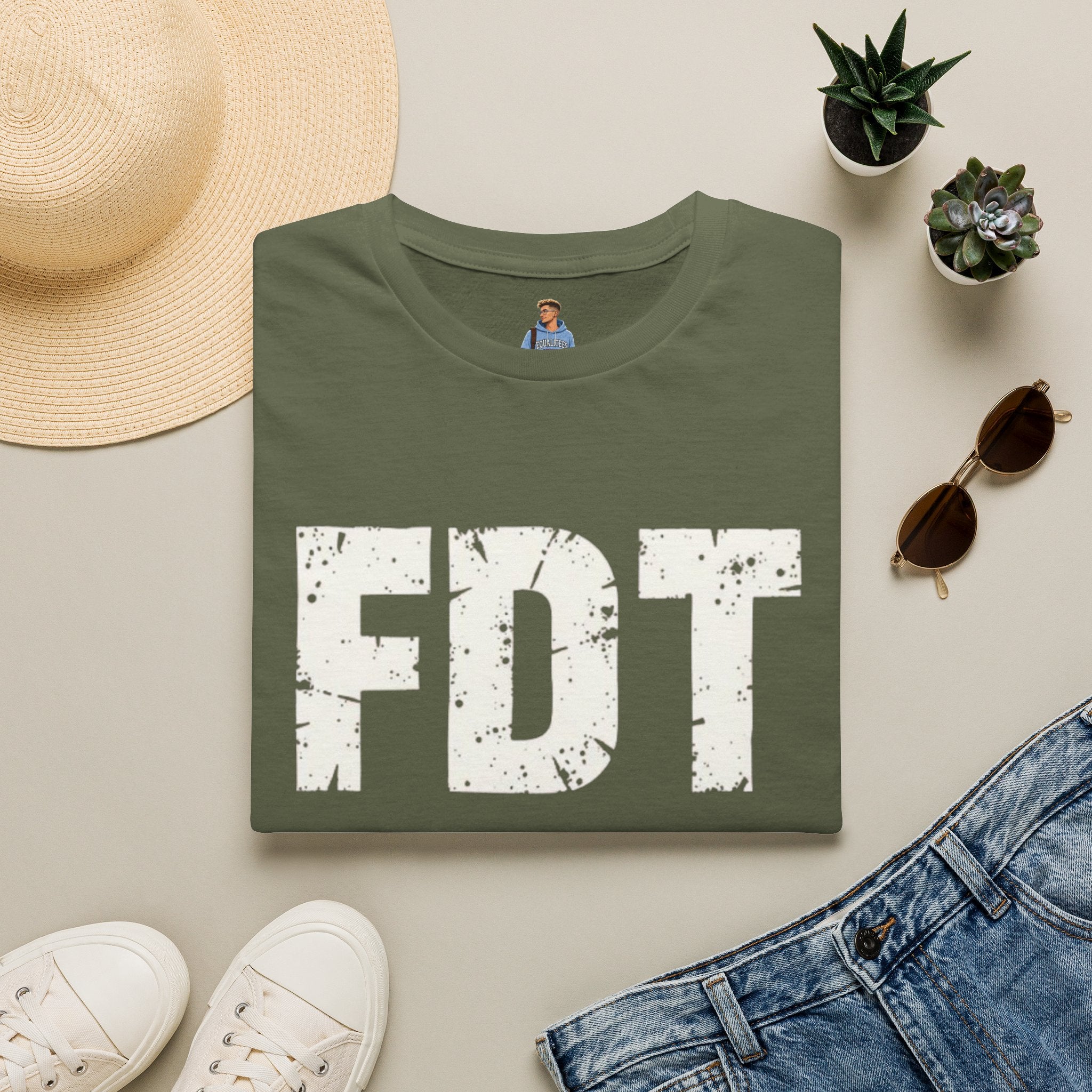 FDT Political Protest Distressed Graphic T-Shirt