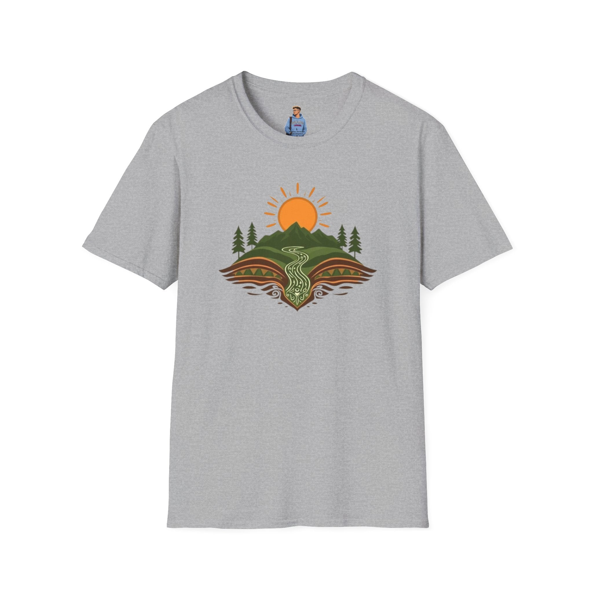 Mountain Scene Unisex Softstyle T-shirt