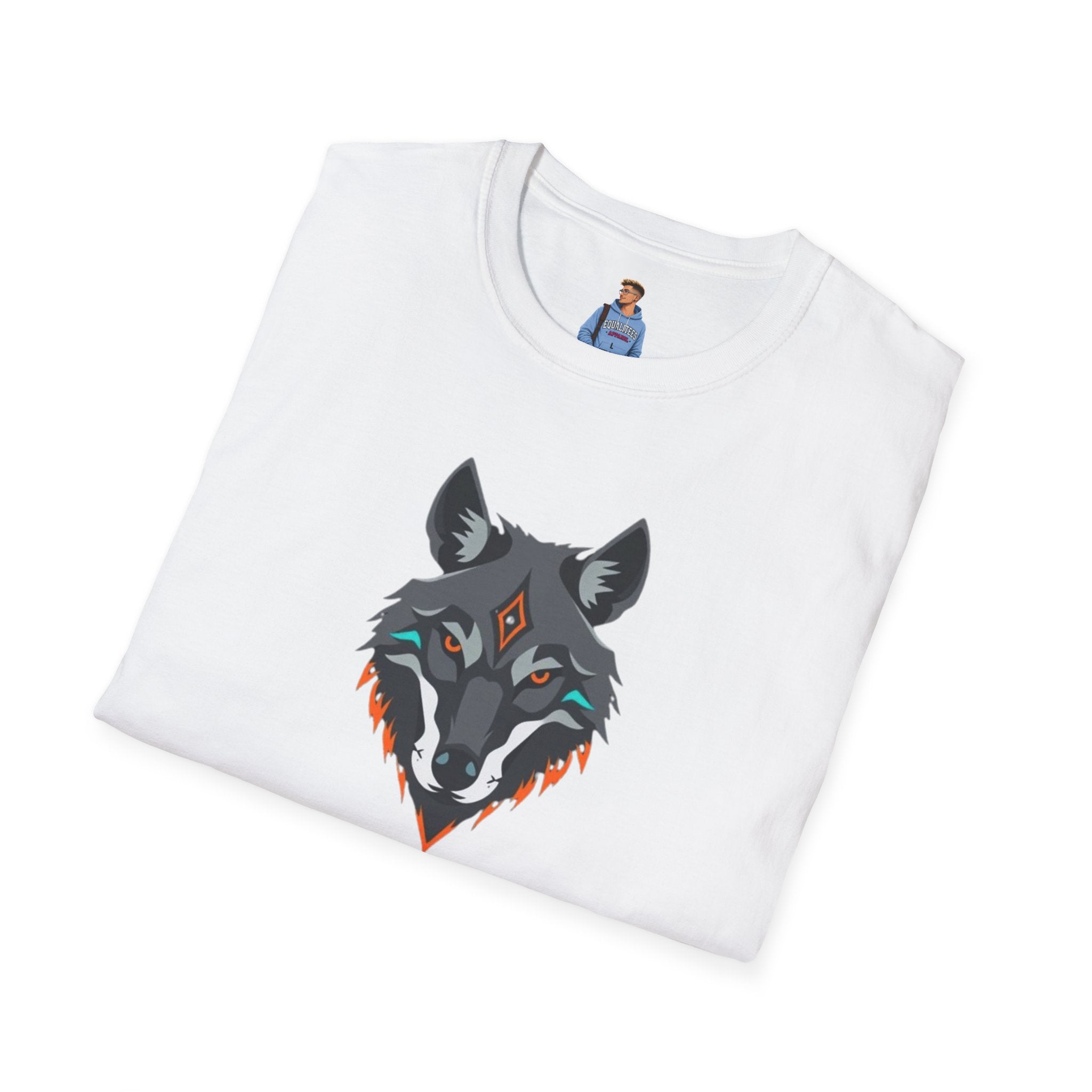 Mystical Wolf Design Unisex Softstyle T-shirt