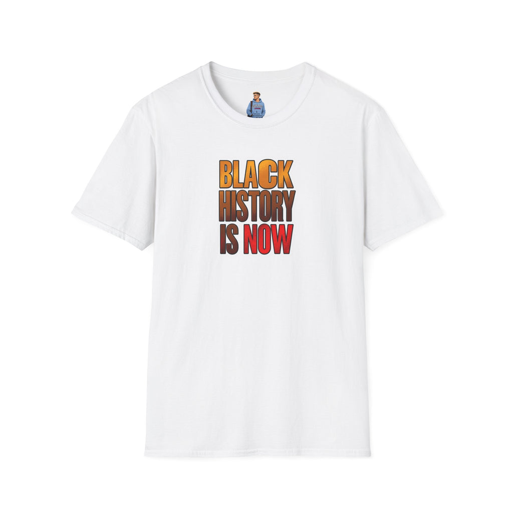 Camiseta unisex Softstyle: camiseta inspiradora "La historia negra es ahora"