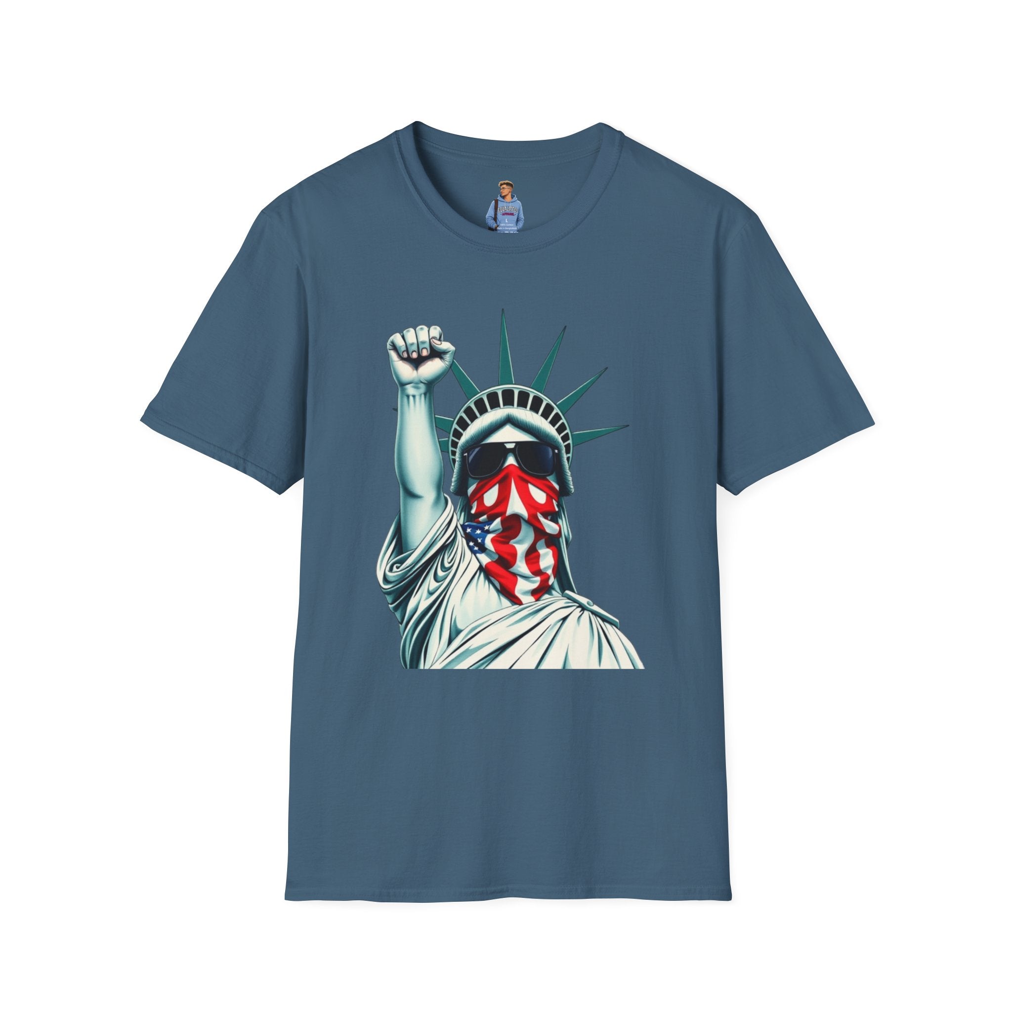 Resist - Patriotic Statue of Liberty T-Shirt - Unisex Softstyle Tee