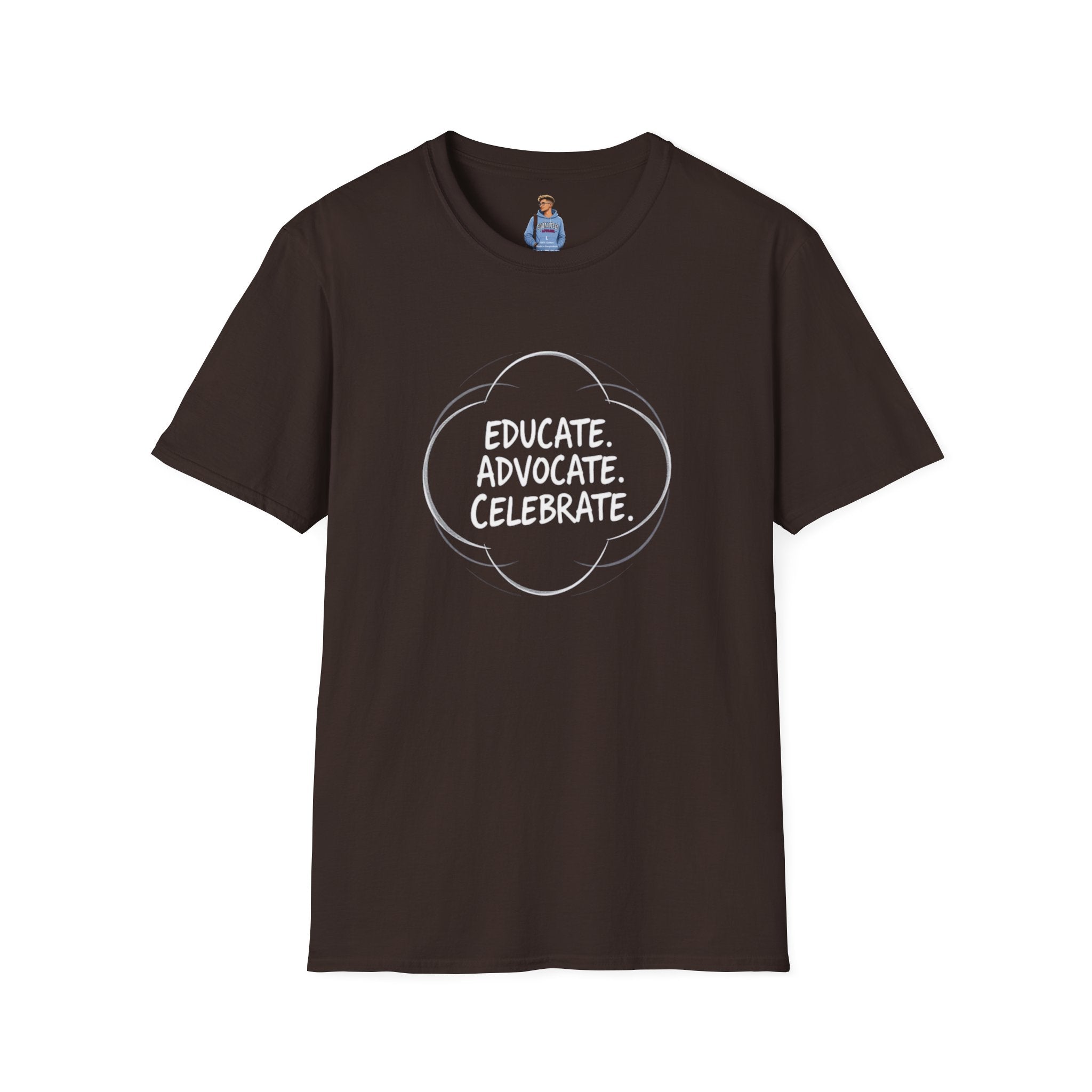 Subtle Pride Educate Advocate Celebrate Minimalist T-Shirt for Every Occasion