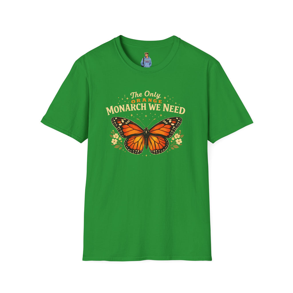 Monarch Butterfly T-Shirt — "The Only Orange Monarch We Need" No Kings Tee