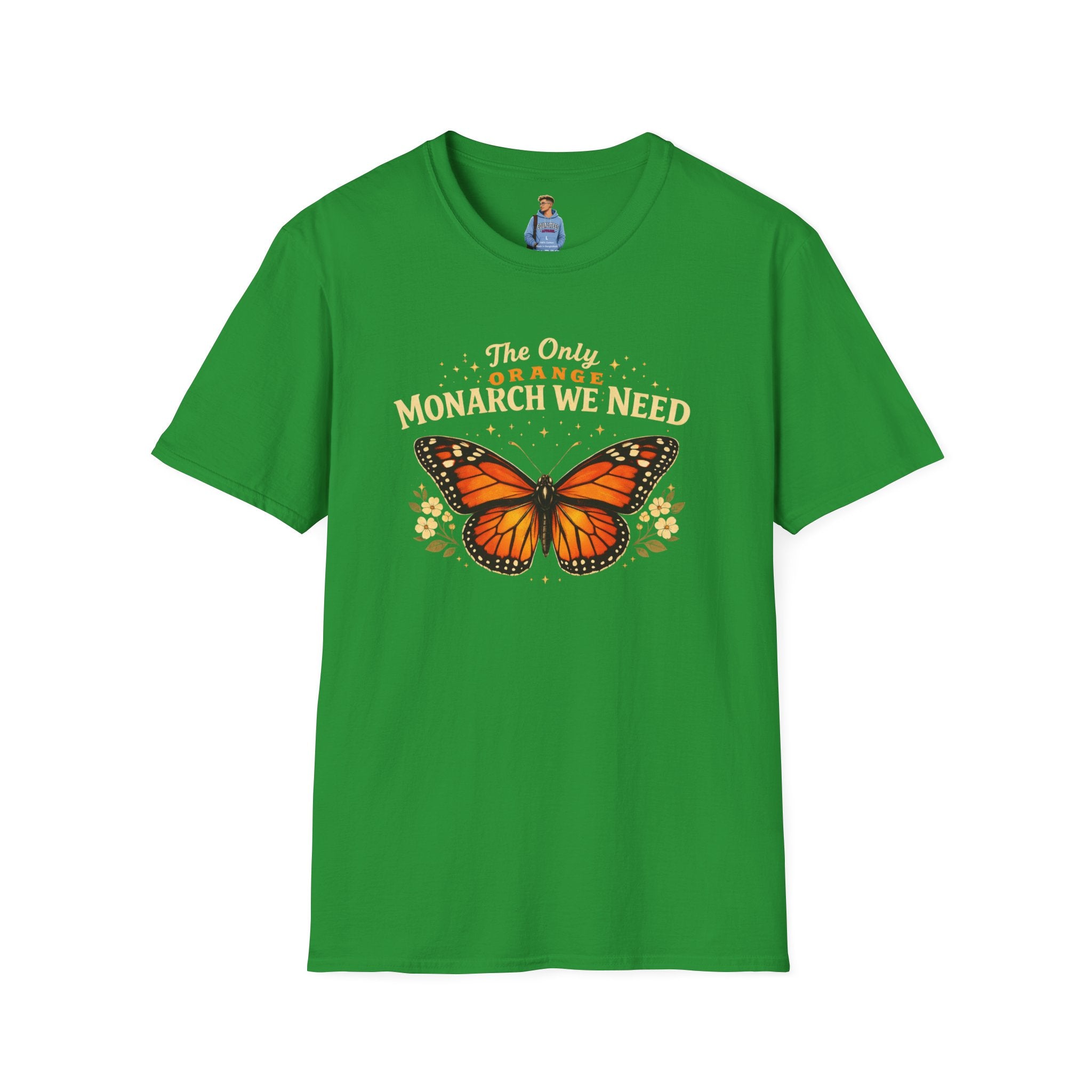 Monarch Butterfly T-Shirt — "The Only Orange Monarch We Need" No Kings Tee