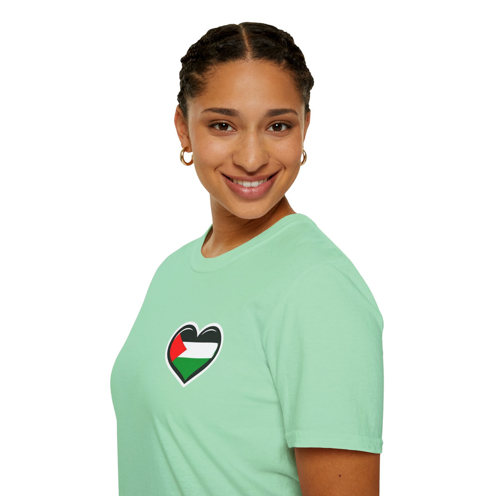 Camiseta unisex de estilo suave: "Apoya a Gaza y todos somos Palestina".