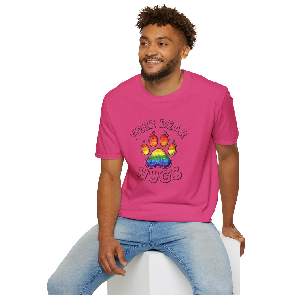 Free Bear Hugs Rainbow Paw T-Shirt
