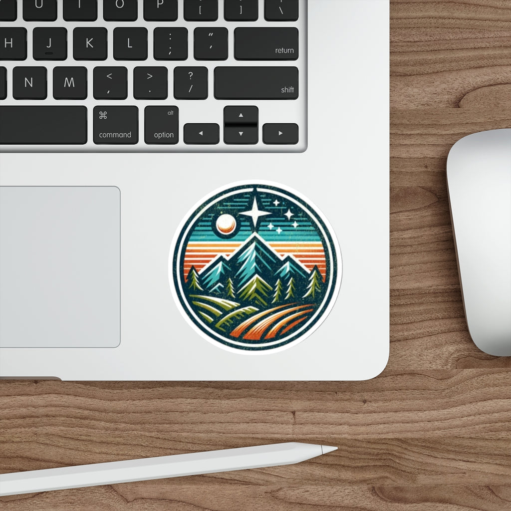 Die-Cut Stickers - Mountain Night Scene - EqualiTees.Me