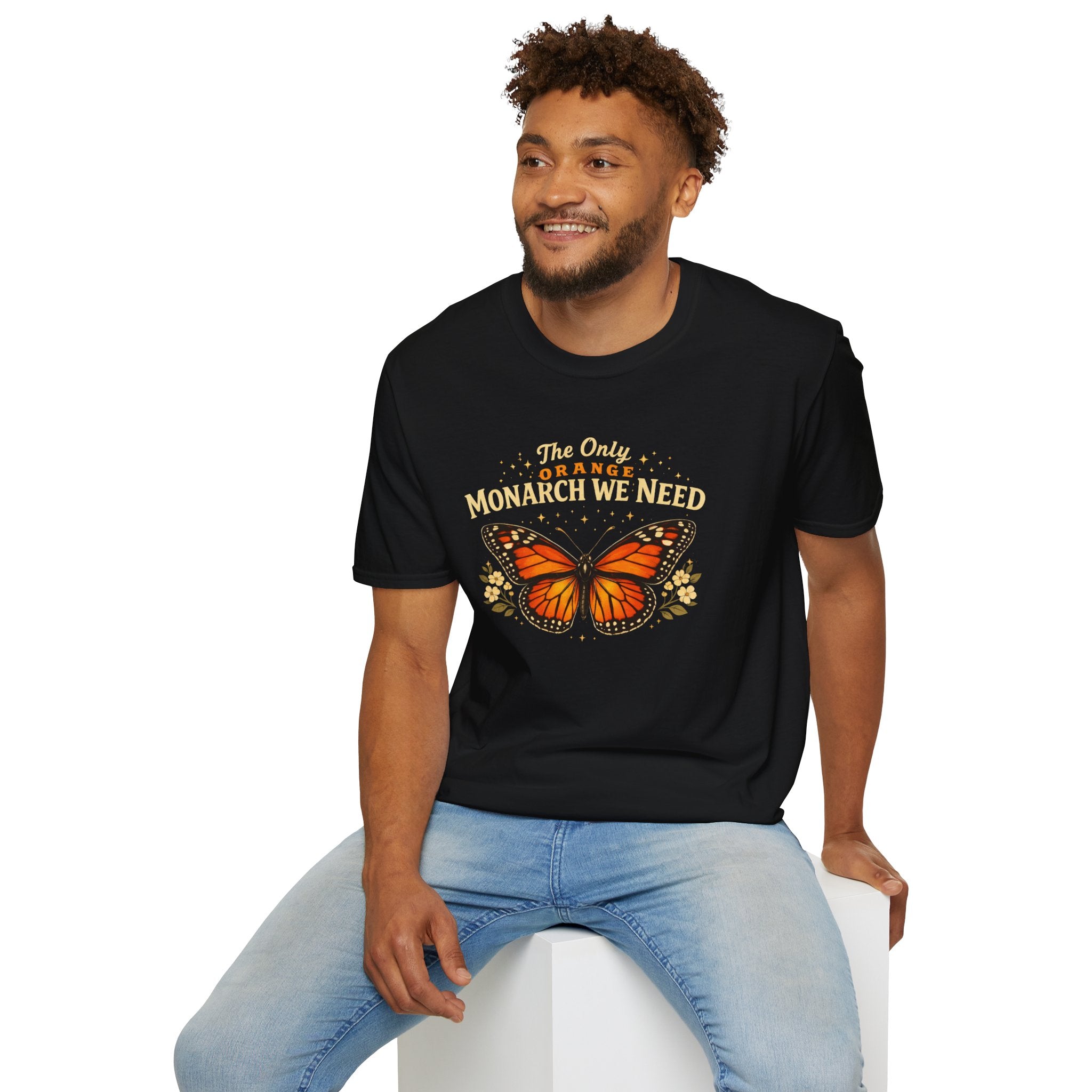 Monarch Butterfly T-Shirt — "The Only Orange Monarch We Need" No Kings Tee