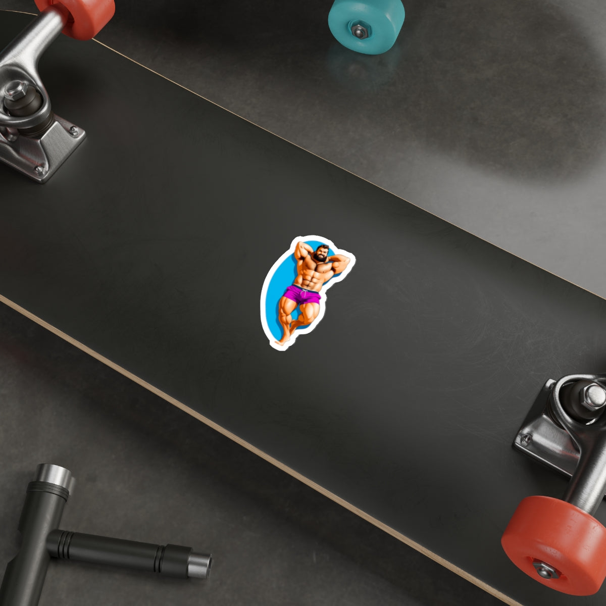 Die-Cut Stickers - Lounging Bear - EqualiTees.Me