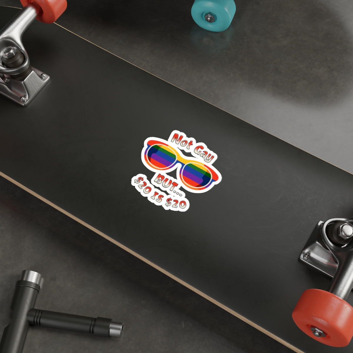 Die-Cut Stickers -  Not Gay but 20 is 20 Funny Sticker - EqualiTees.Me