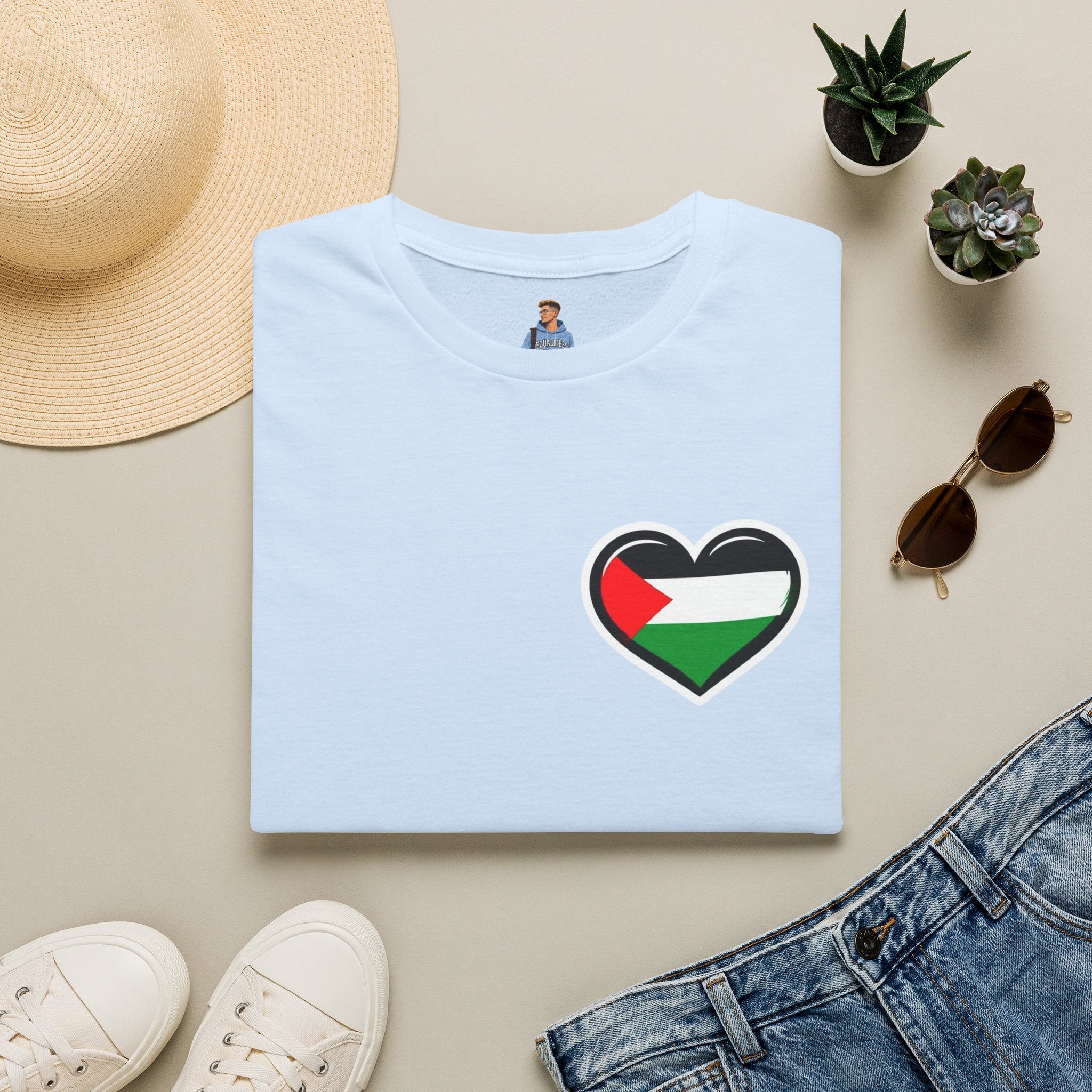 Camiseta unisex de estilo suave: "Apoya a Gaza y todos somos Palestina".