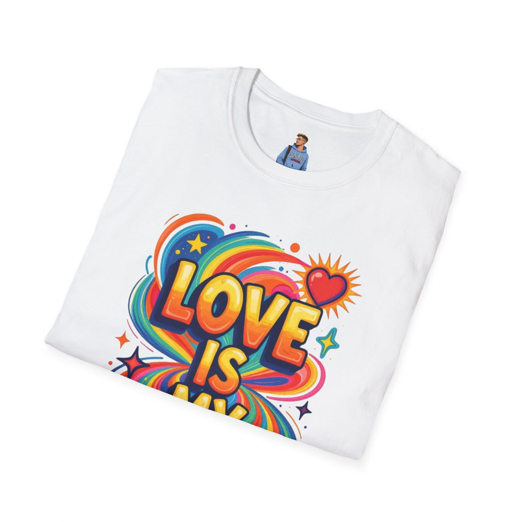 Love Is My Religion Retro Rainbow Graphic T-shirt