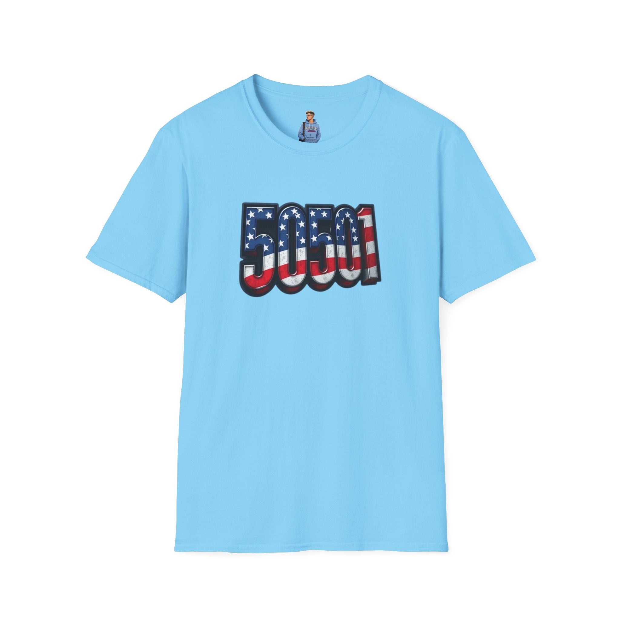 Camiseta unisex patriótica - 50501 "Nosotros, el pueblo, nos levantamos" - Diseño de la bandera estadounidense