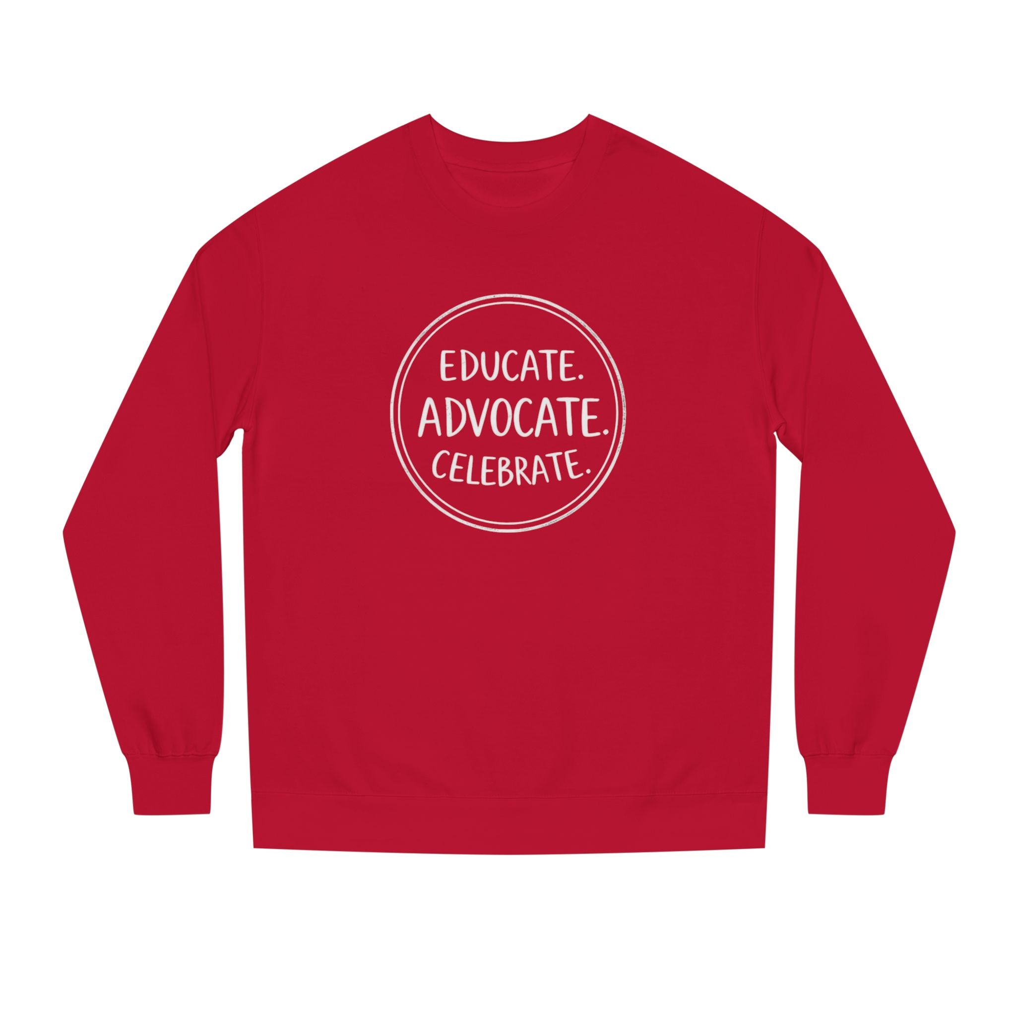 Educate, Advocate, Celebrate Incognito Pride Unisex Crew Neck Sweatshirt - EqualiTees.Me