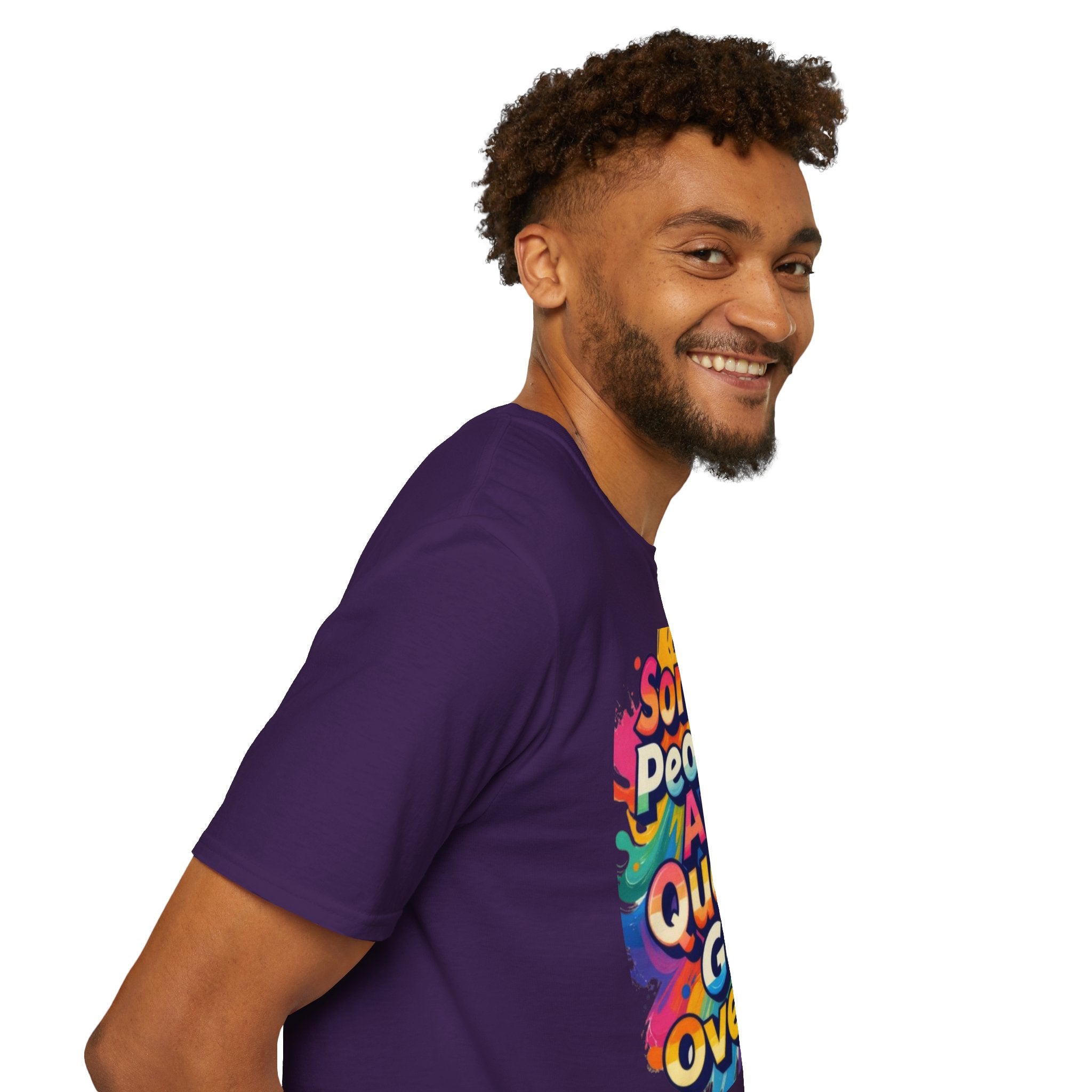 Some People Are Queer T-Shirt Rainbow Graphic
