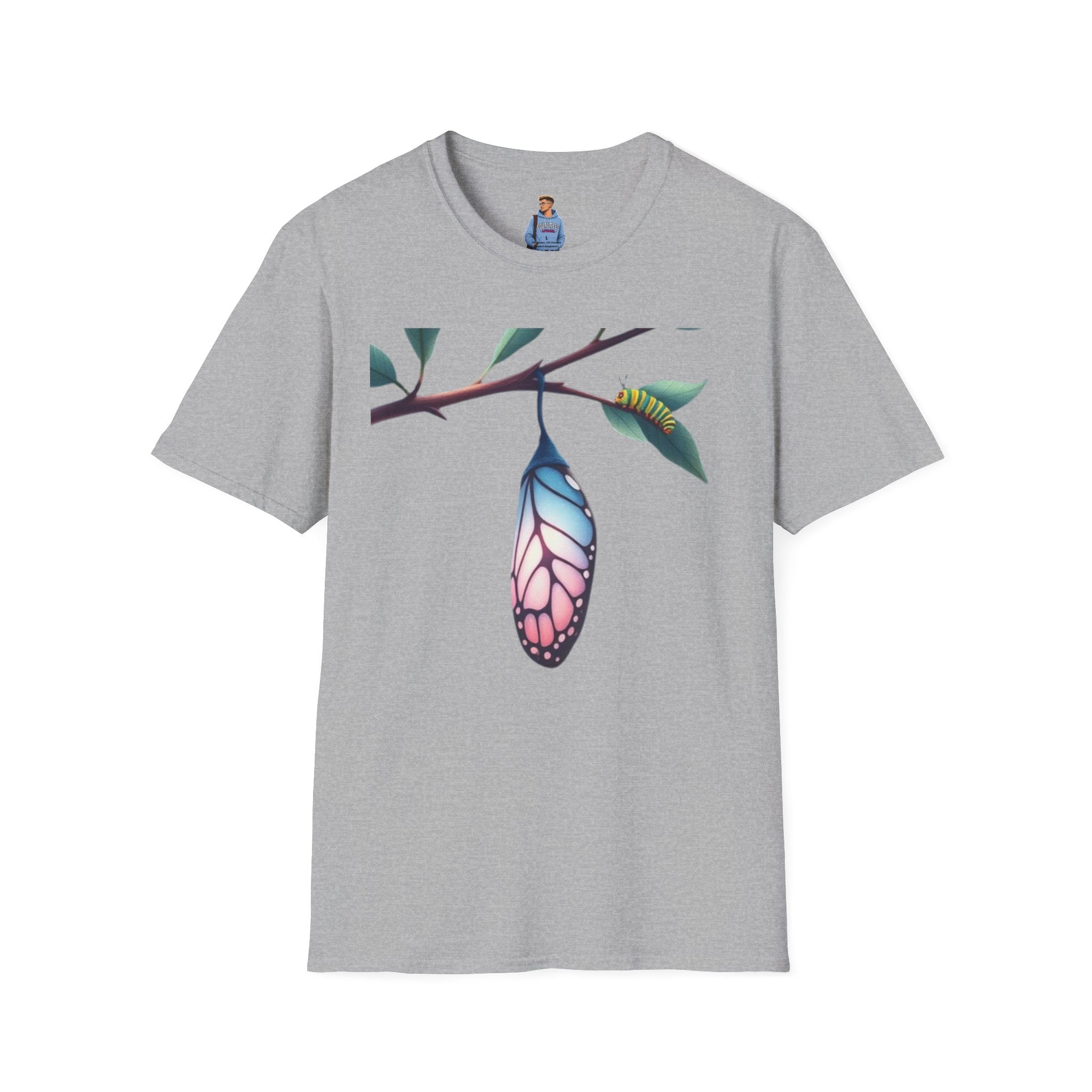 Trans Caterpillar to Butterfly Graphic T-Shirt