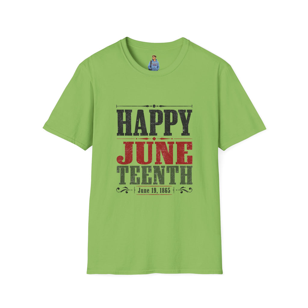 Juneteenth T-Shirt — "Happy Juneteenth" Celebration Tee