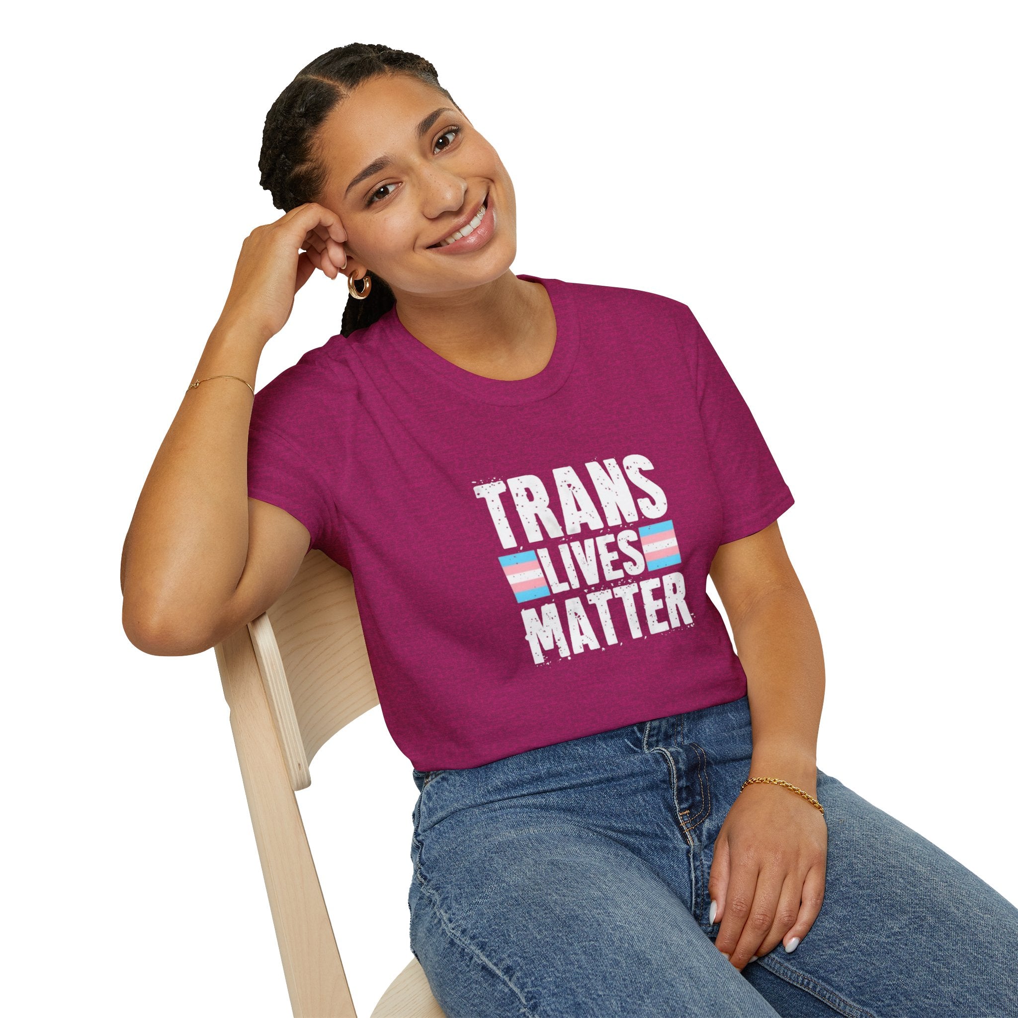 Trans Lives Matter Unisex Softstyle T-Shirt - Support LGBTQ+ Rights