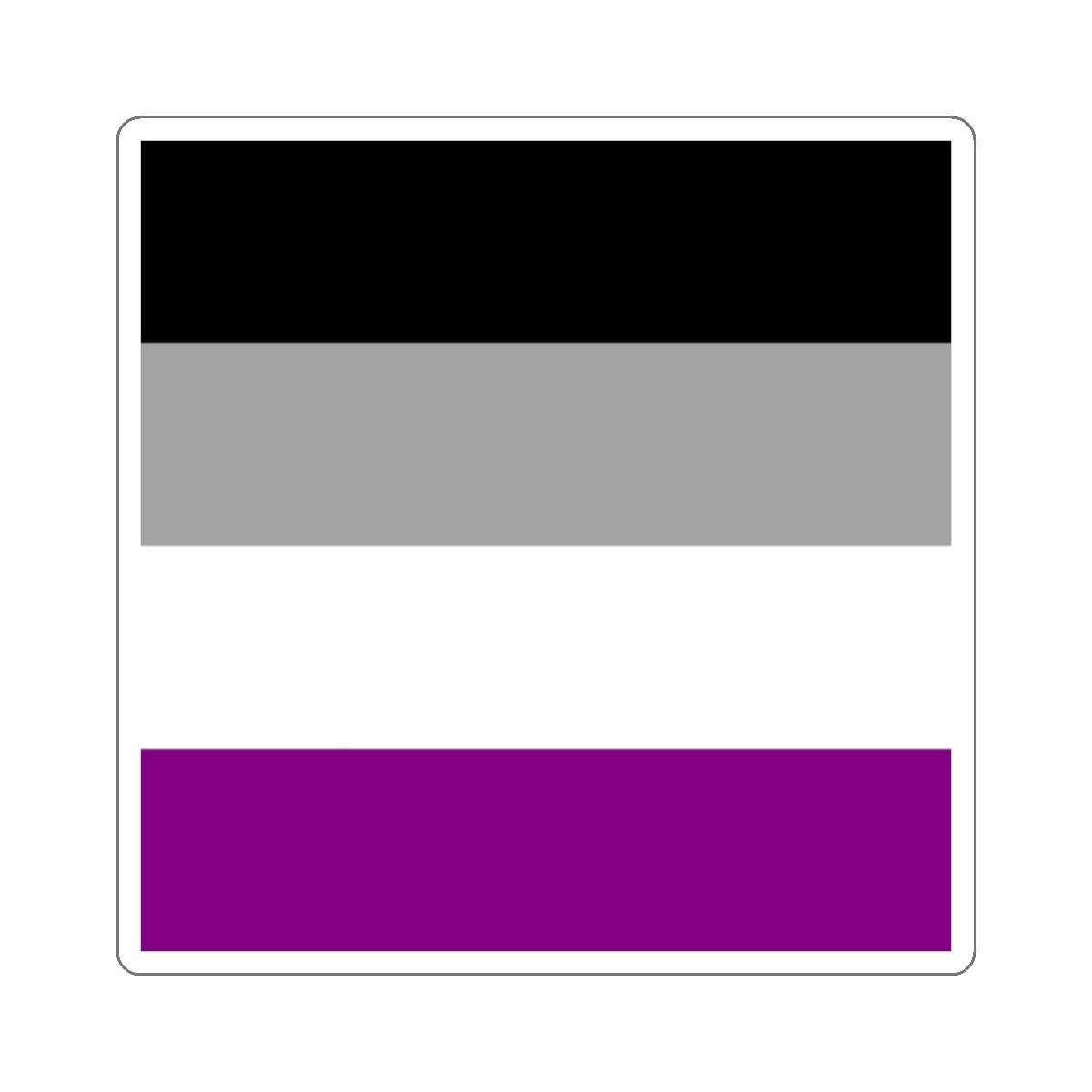 Asexual Pride Flag Die-Cut Sticker - EqualiTees.Me