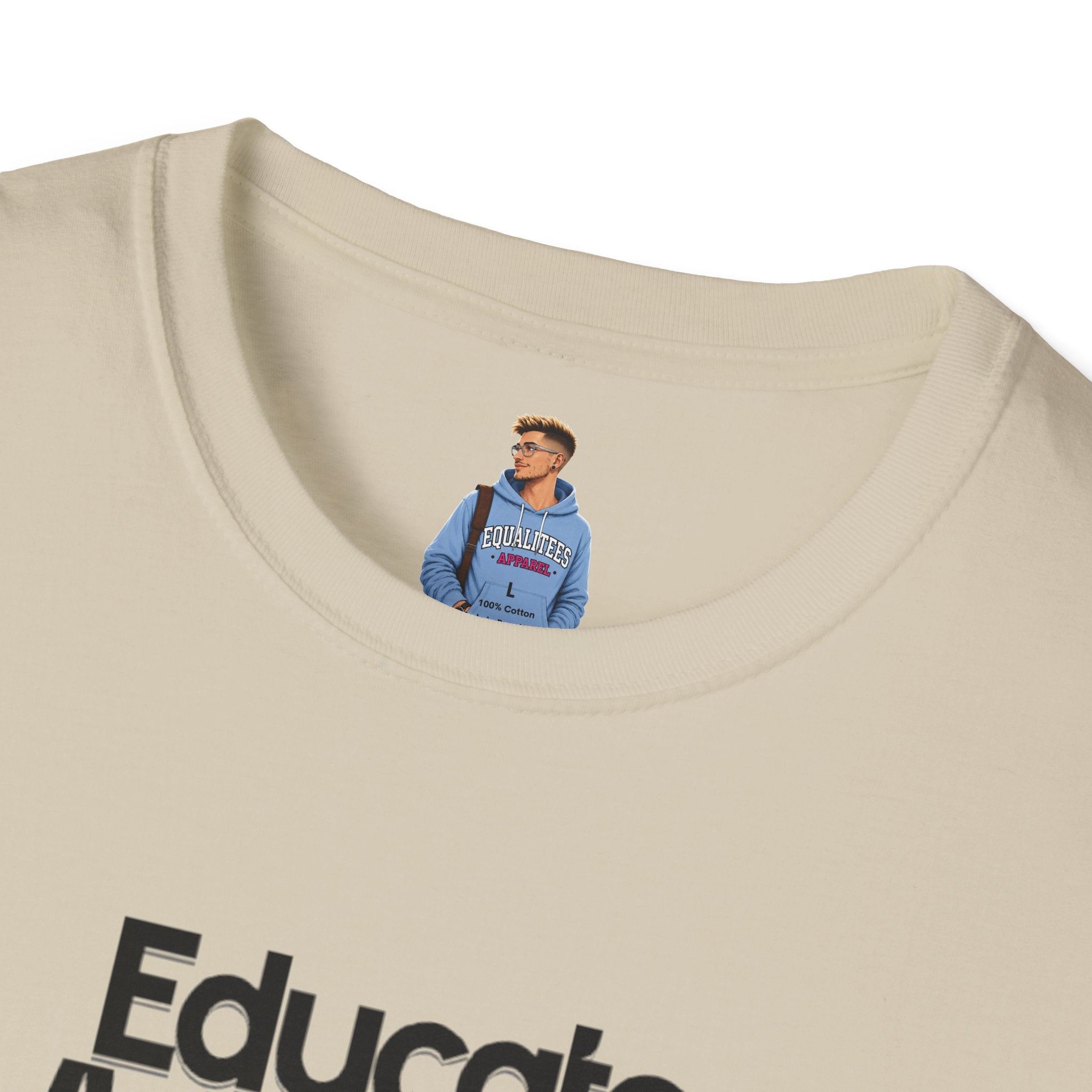 Teacher Advocate T-Shirt - Subtle Pride Educate Advocate Celebrate Design