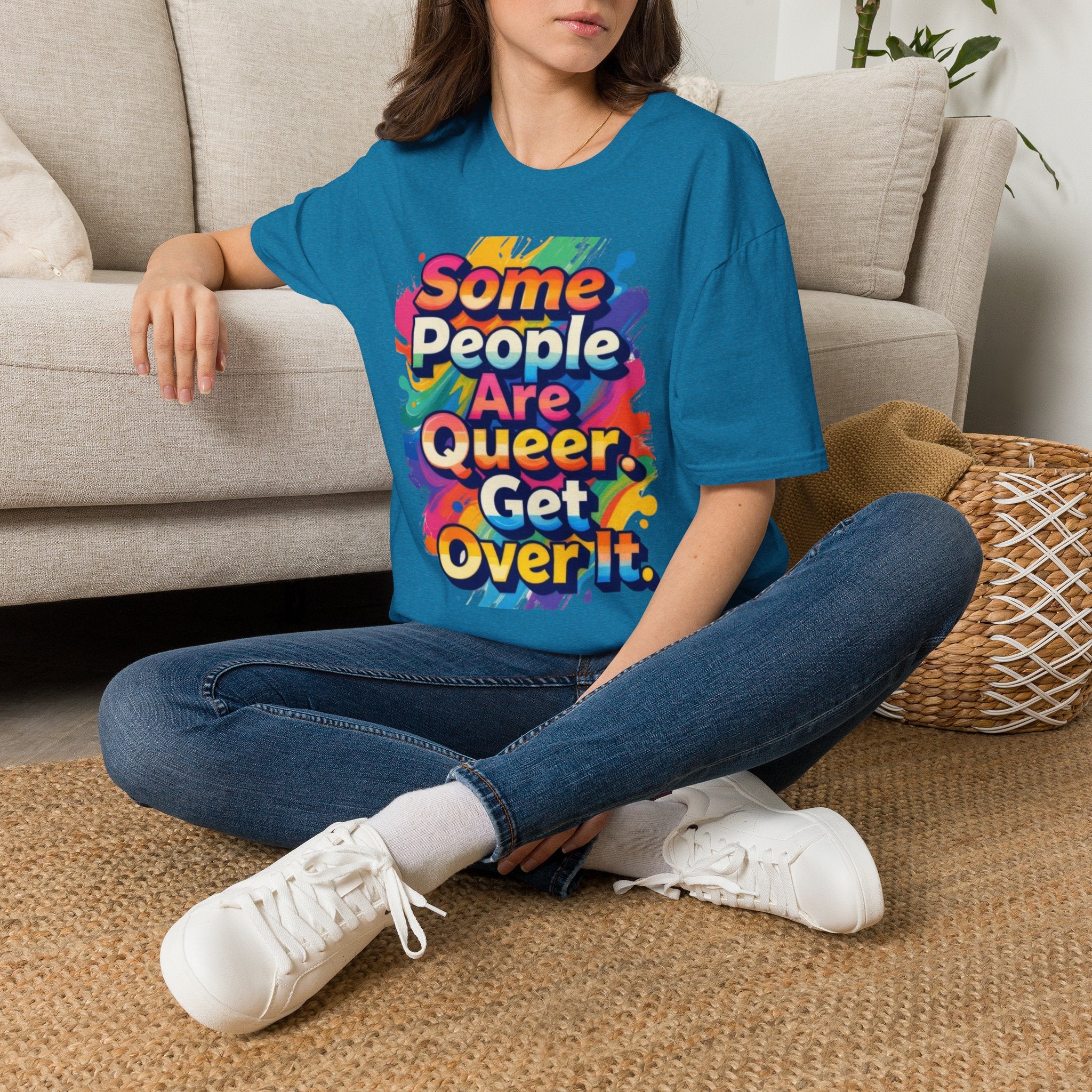 Some People Are Queer T-Shirt Rainbow Graphic