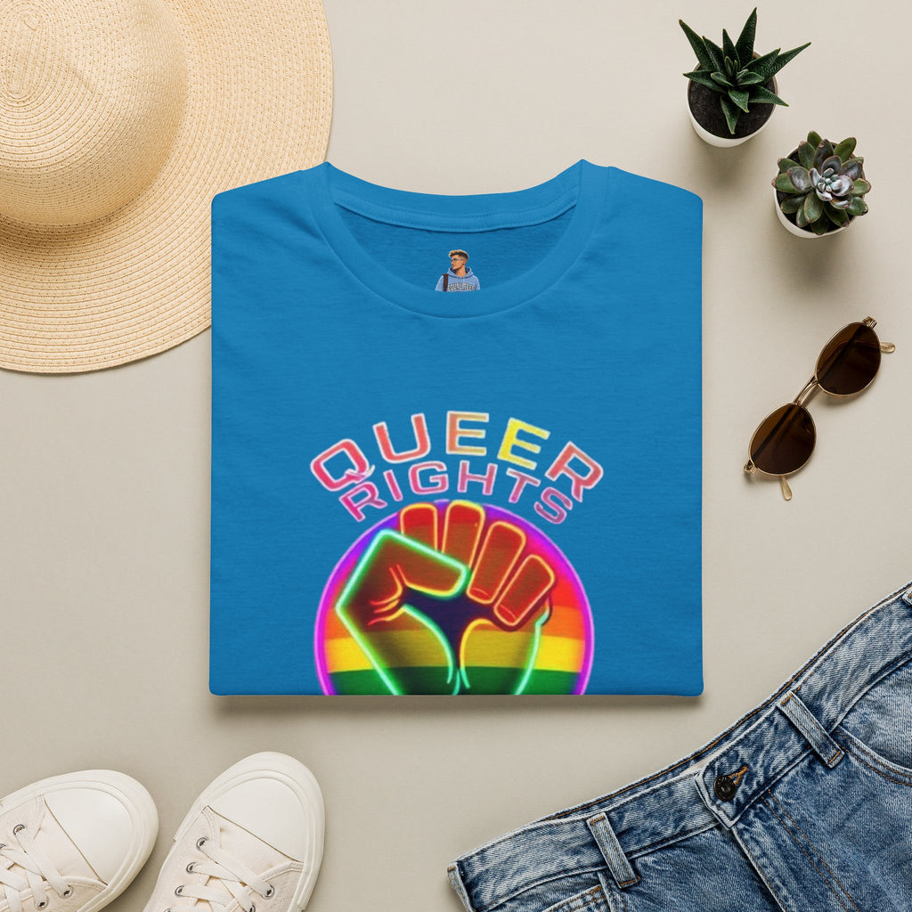 Unisex Softstyle T-Shirt - Queer Rights Are Human Rights Statement Tee