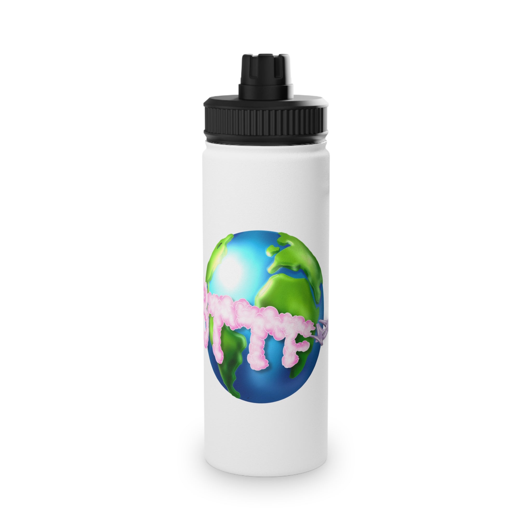 BTTF - Black Trans Travel Fund Logo Stainless Steel Sports Water Bottle