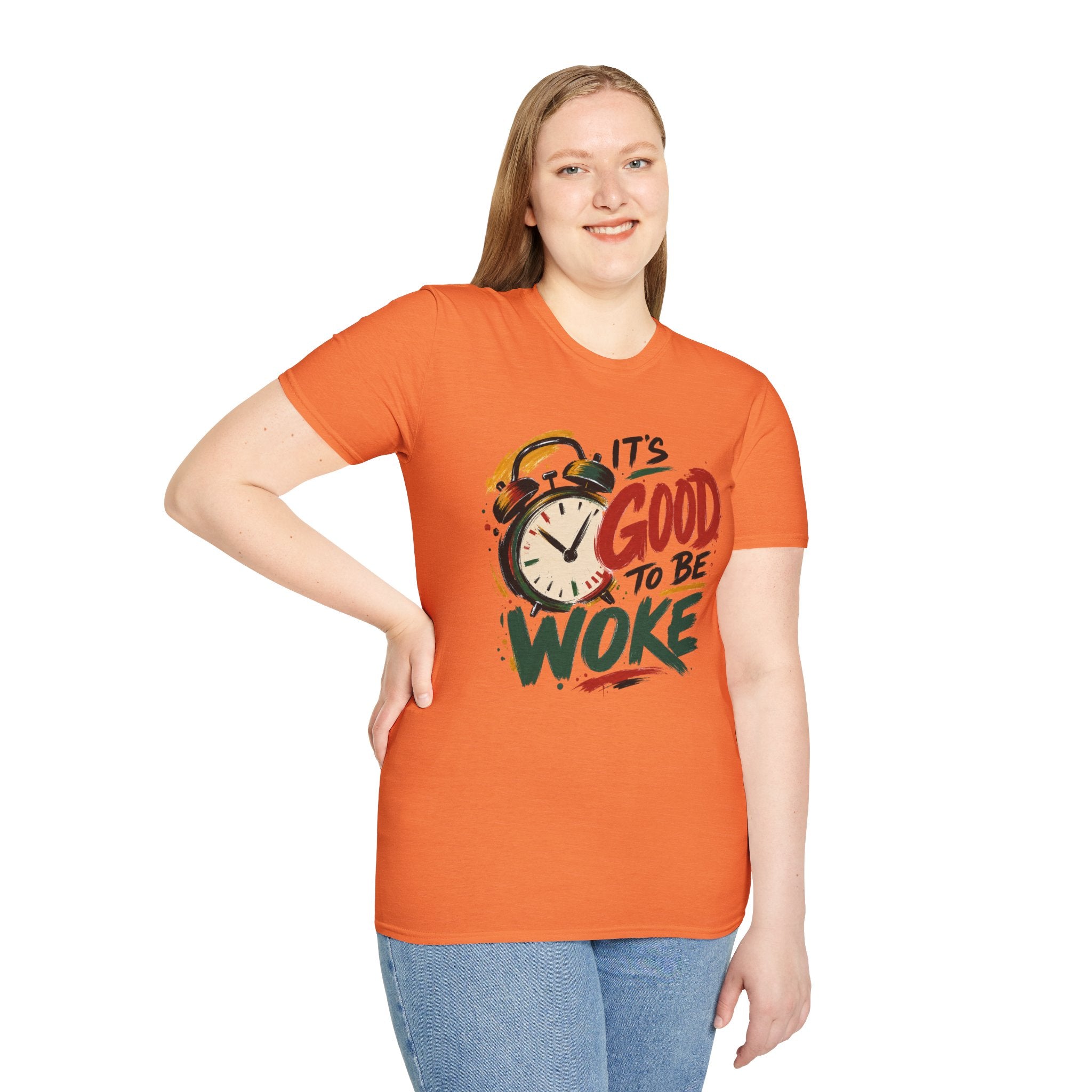 T-Shirt — "It's Good To Be Woke" Graphic Tee (Alarm Clock Design)