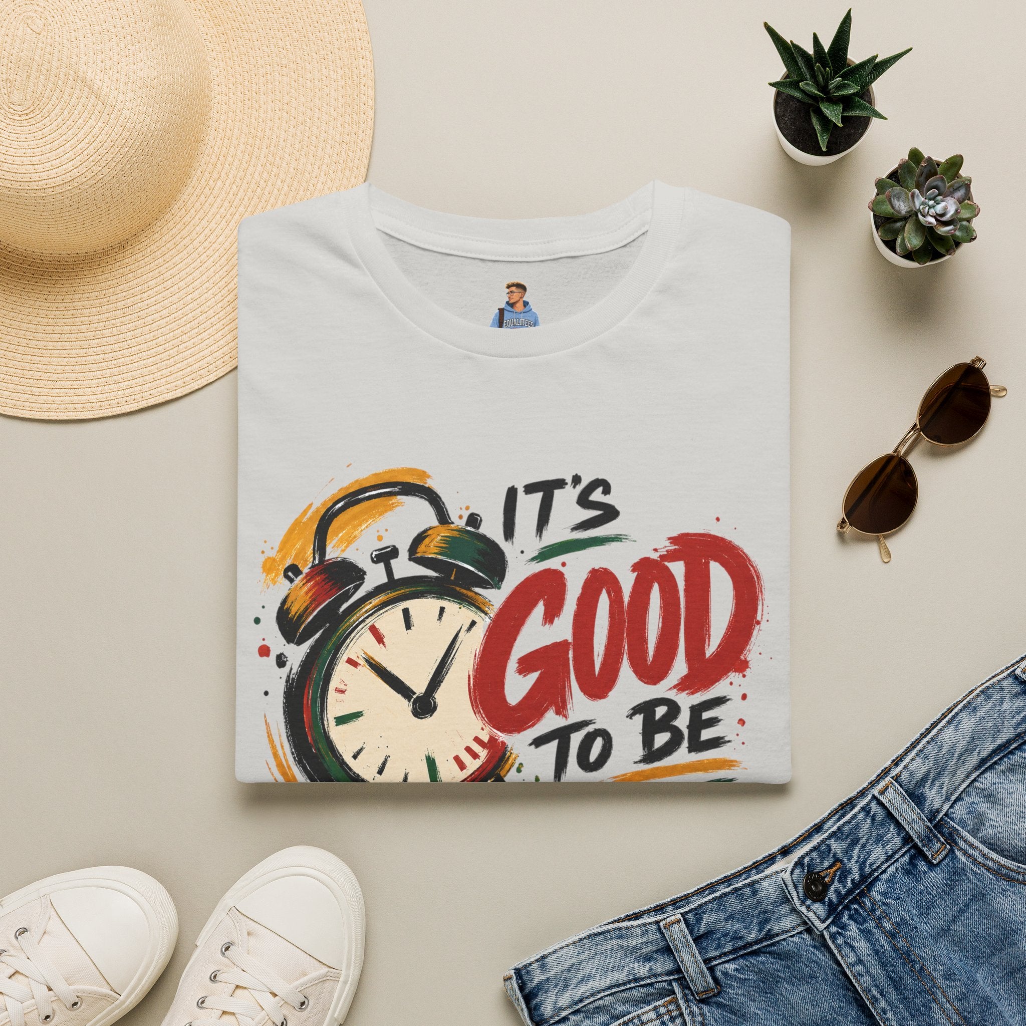 T-Shirt — "It's Good To Be Woke" Graphic Tee (Alarm Clock Design)
