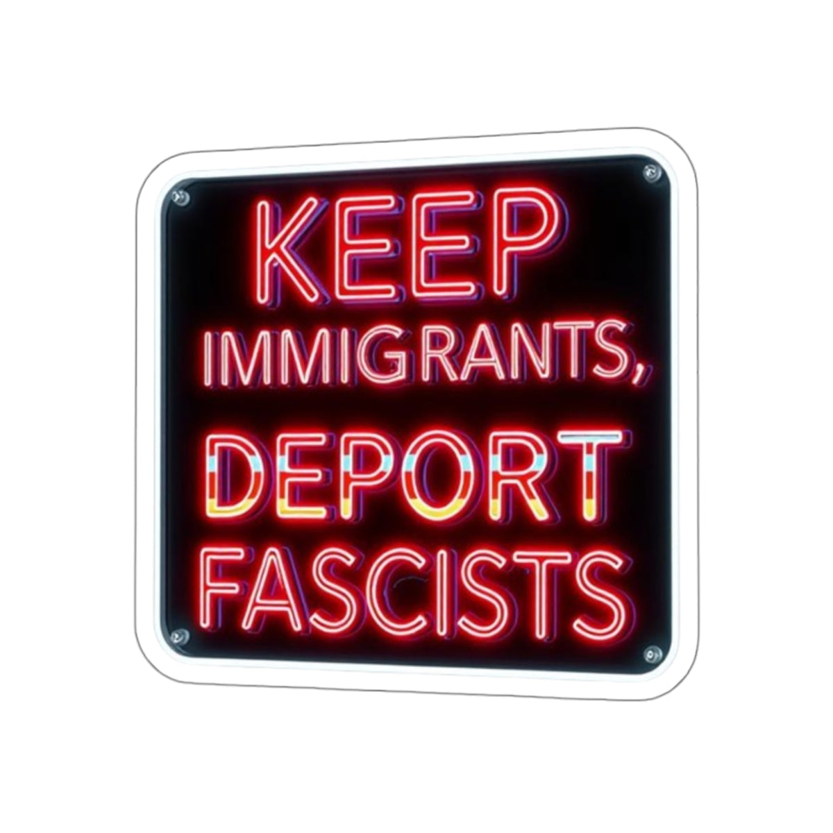 Keep Immigrants Deport Fascists Sticker - EqualiTees.Me