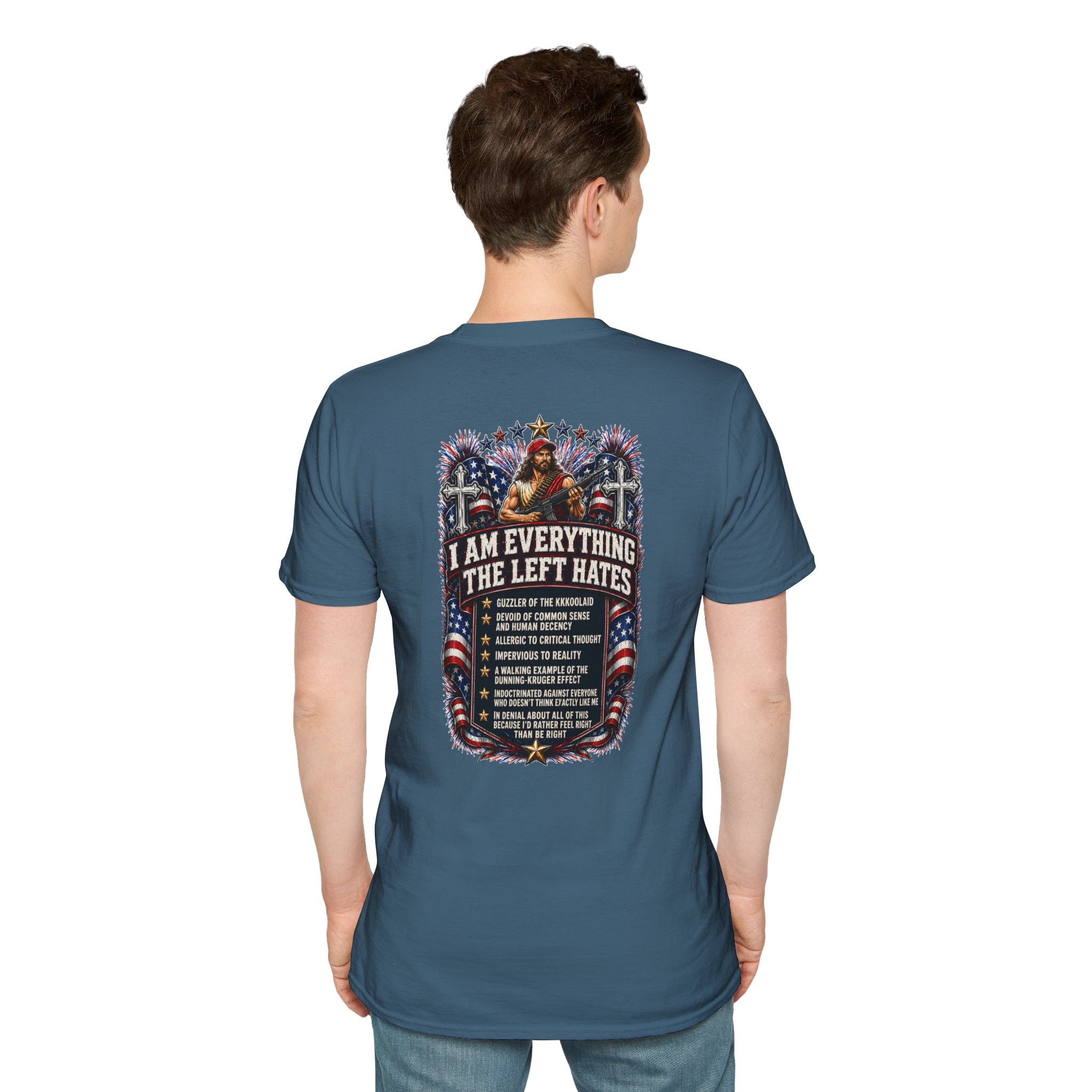 Star Spangled Awesome Graphic Tee ("Proud to Be Delusional Bootlicking Nazi Trash")