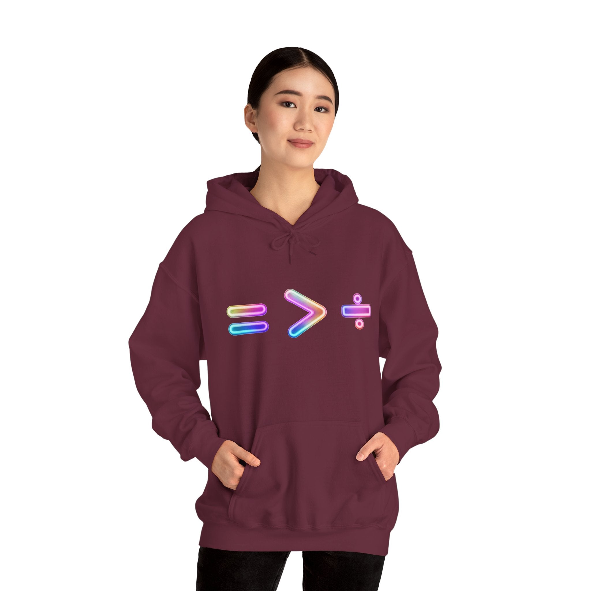 Equality is Greater than Division Neon Style Pullover Hoodie